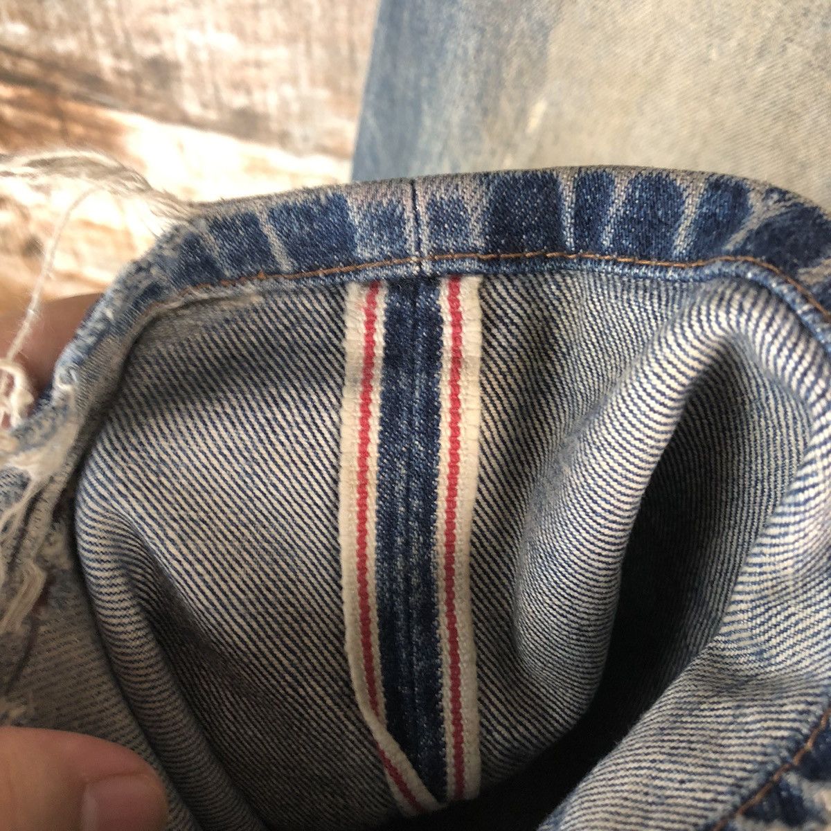 Japanese Brand DL Japan vintage selvedge Blue Distressed Denim Pants #C163 Size US 32 / EU 48 - 11 Thumbnail