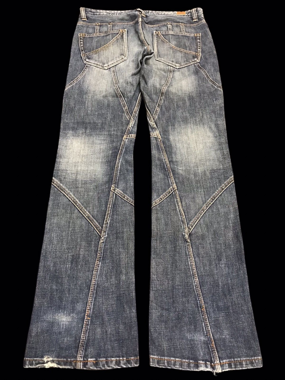 Designer × Japanese Brand 💥FLARE💥NICOLE Flare Assymetrical Seam Denim F73 Size US 31 - 2 Thumbnail