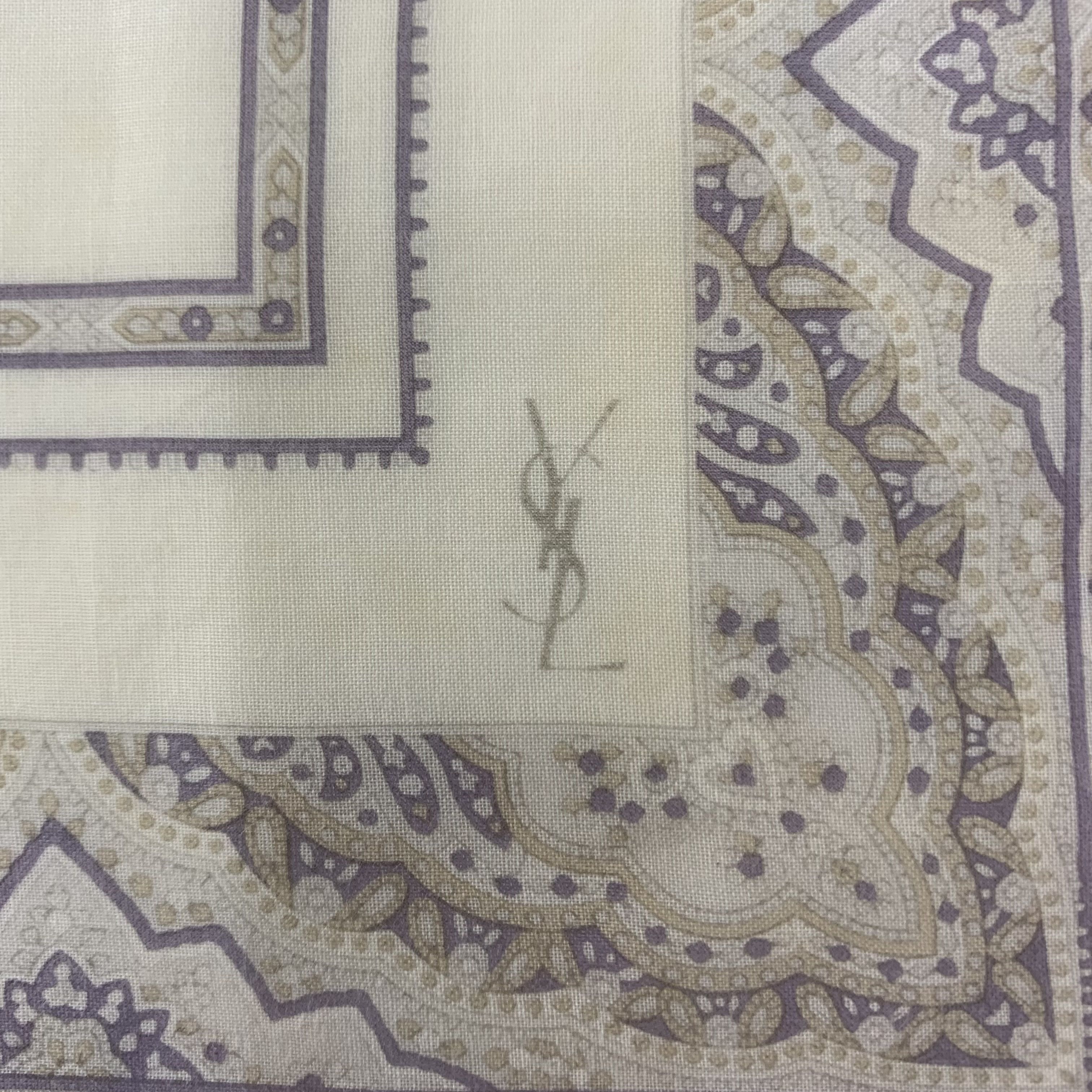 Yves Saint Laurent Yves Saint Lauren Handkerchief Bandana Neckerchief Square Size ONE SIZE - 4 Thumbnail