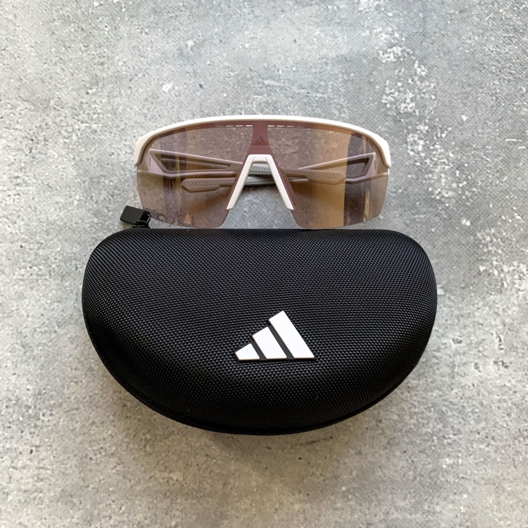 Adidas ADIDAS ANEMOS SPORT SHIELD SUNGLASSES 144 mm Unisex Adults White Brown Lens 144 mm 120 mm 144 mm Size ONE SIZE - 3 Thumbnail