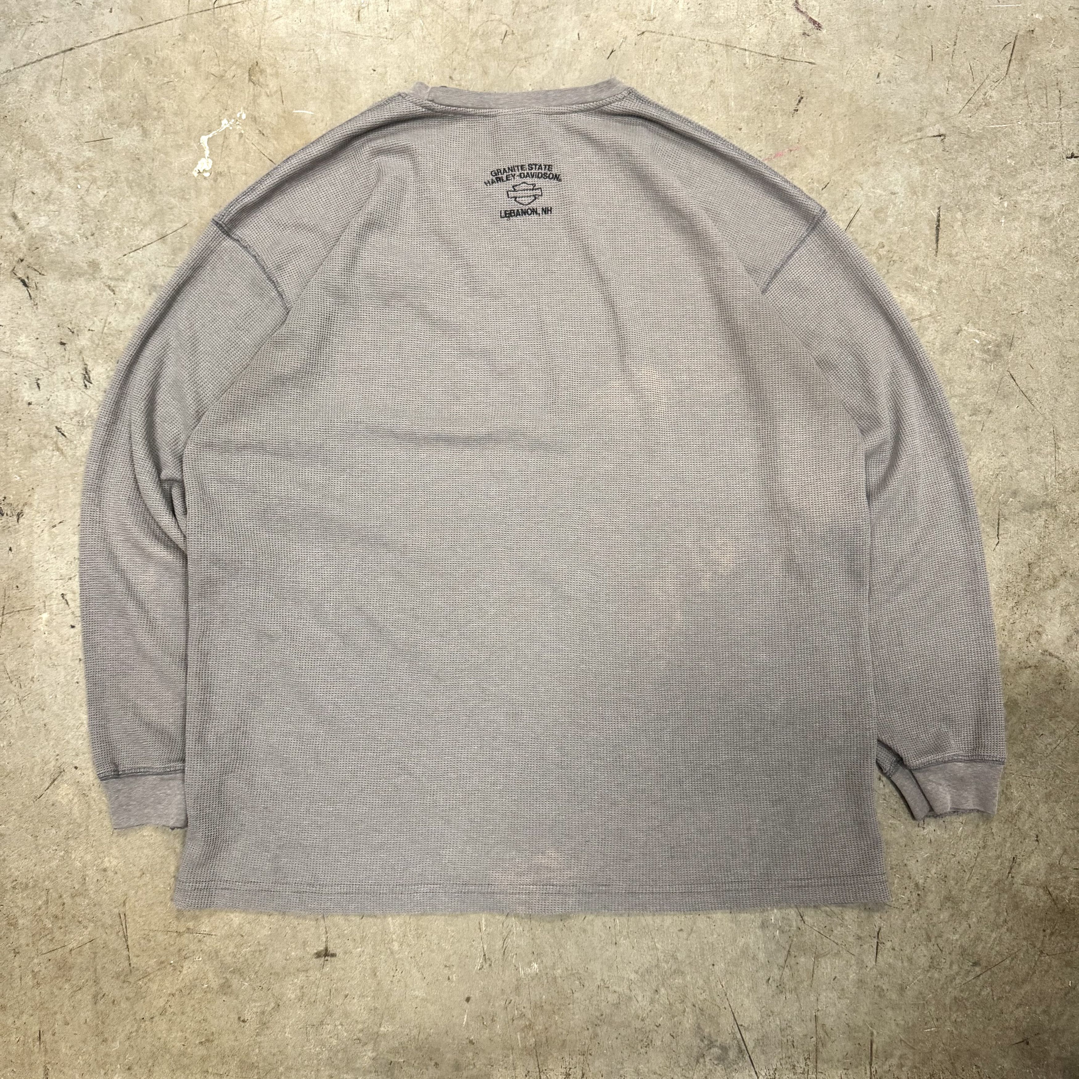Harley Davidson VTG Y2K Harley Davidson Waffle Knit Long Sleeve T Shirt Size US XXL / EU 58 / 5 - 2 Thumbnail