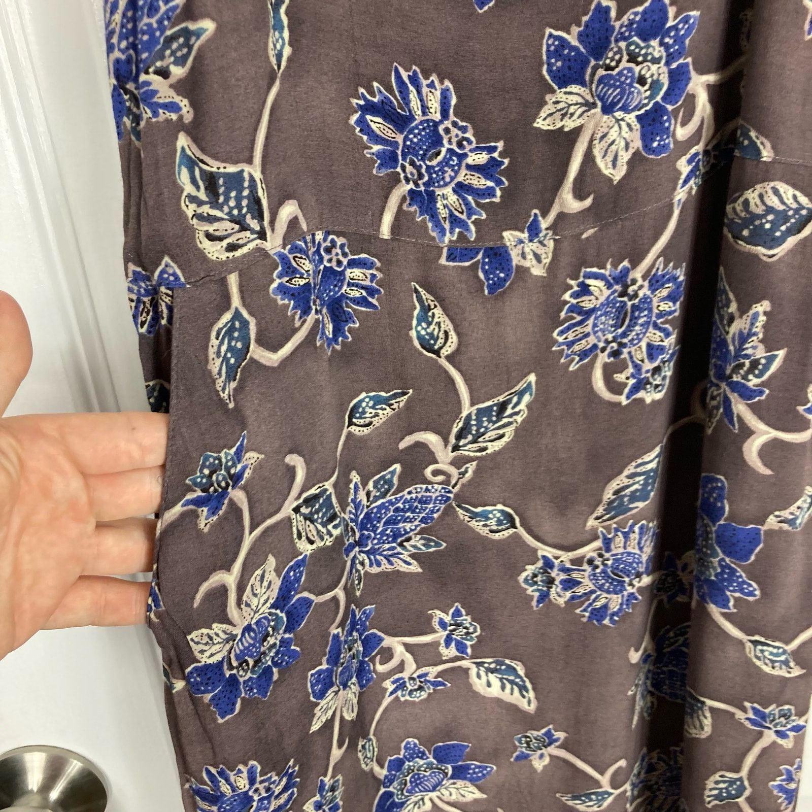 THE LIMITED Dress 6 Slip Floral Adjust Strap Pocket Long