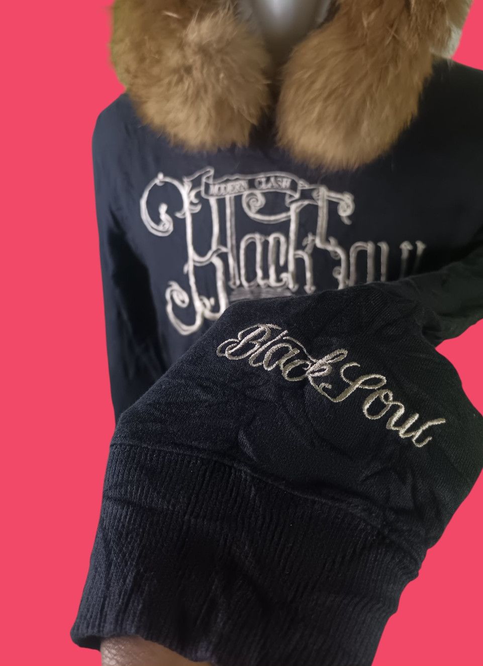 If Six Was Nine × Japanese Brand × Le Grande Bleu (L.G.B.) ONIARAI Black Soul Japanese Street Culture Fur Hoodie Size US M / EU 48-50 / 2 - 2 Thumbnail