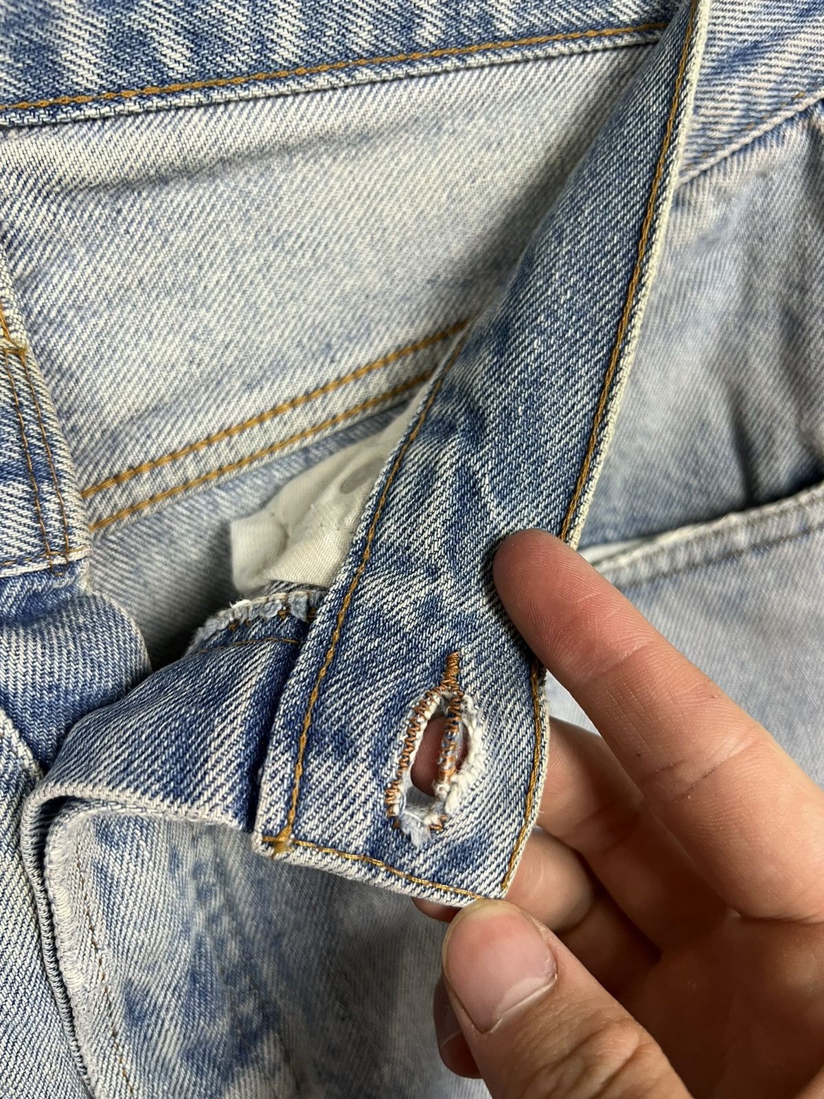 Levi's Vintage patchwork levi's 501 made in France 🇫🇷 denim shorts Size 27" / US 4 / IT 40 - 8 Thumbnail