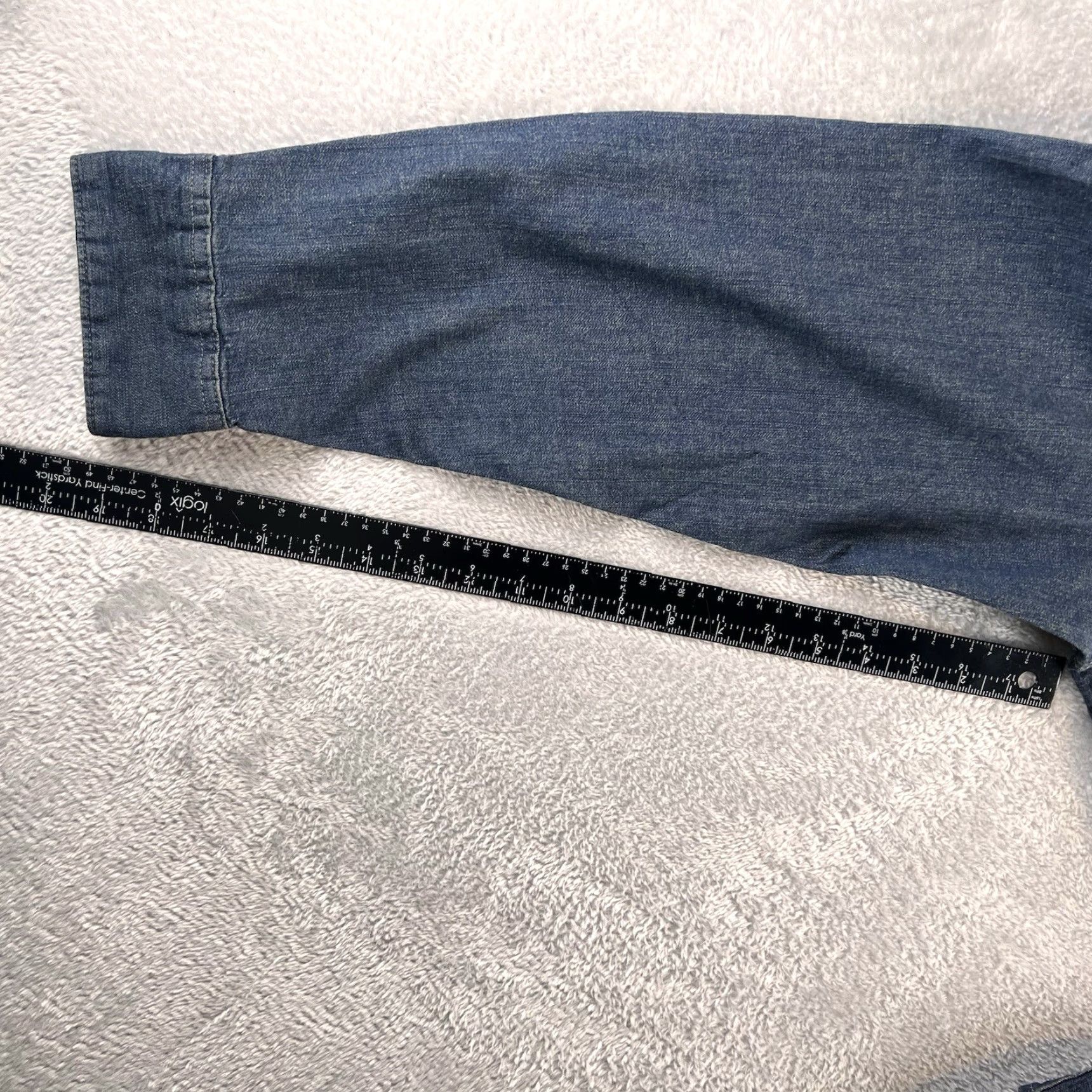 Wrangler Wrangler Mens Button-Up Denim Shirt 3XL Blue Long Sleeve Western Workwear Casual Classic Size US XXL / EU 58 / 5 - 6 Thumbnail