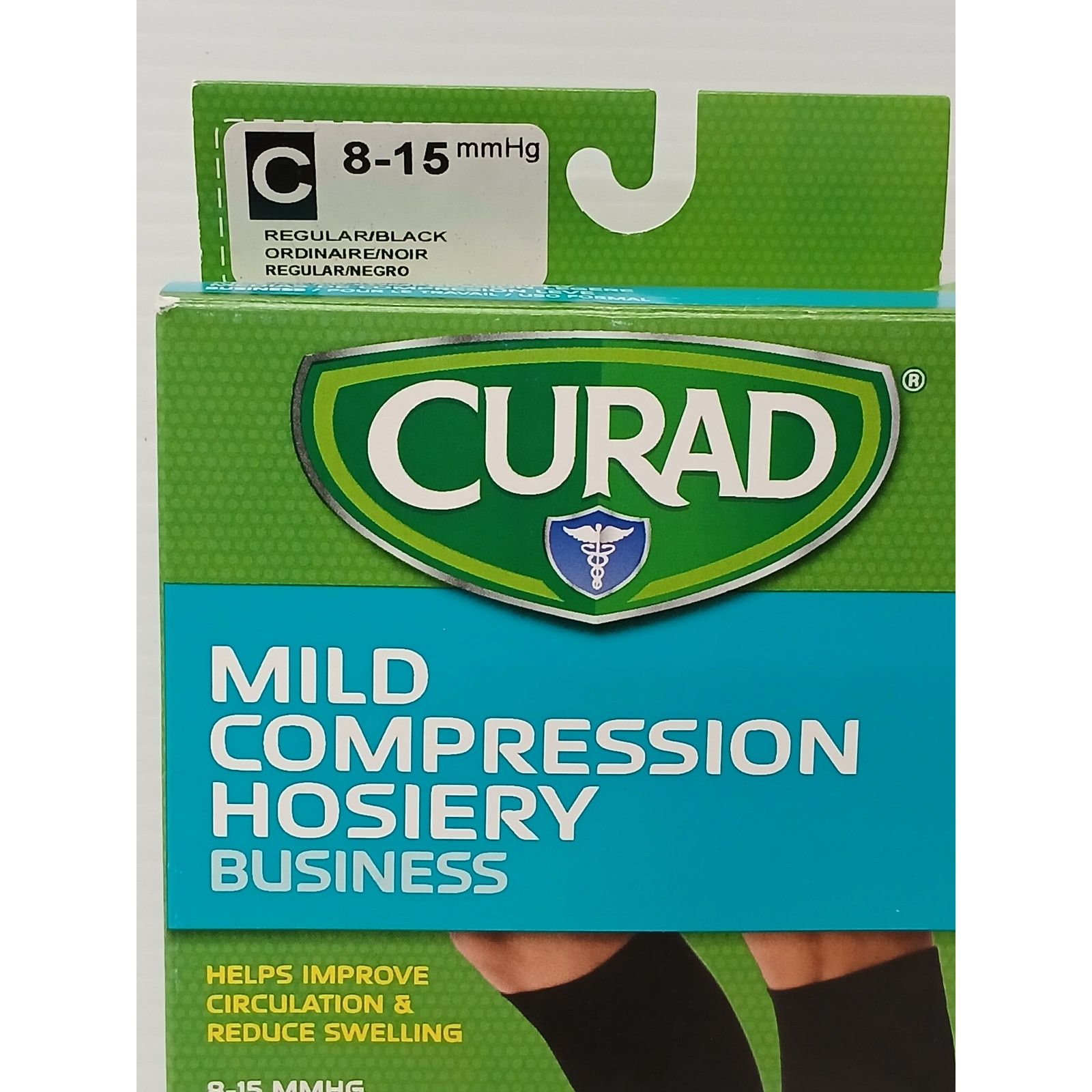 Other Curad (8-15 MMHG) Black Light Compression 1 Pair Socks Size ONE SIZE - 3 Thumbnail