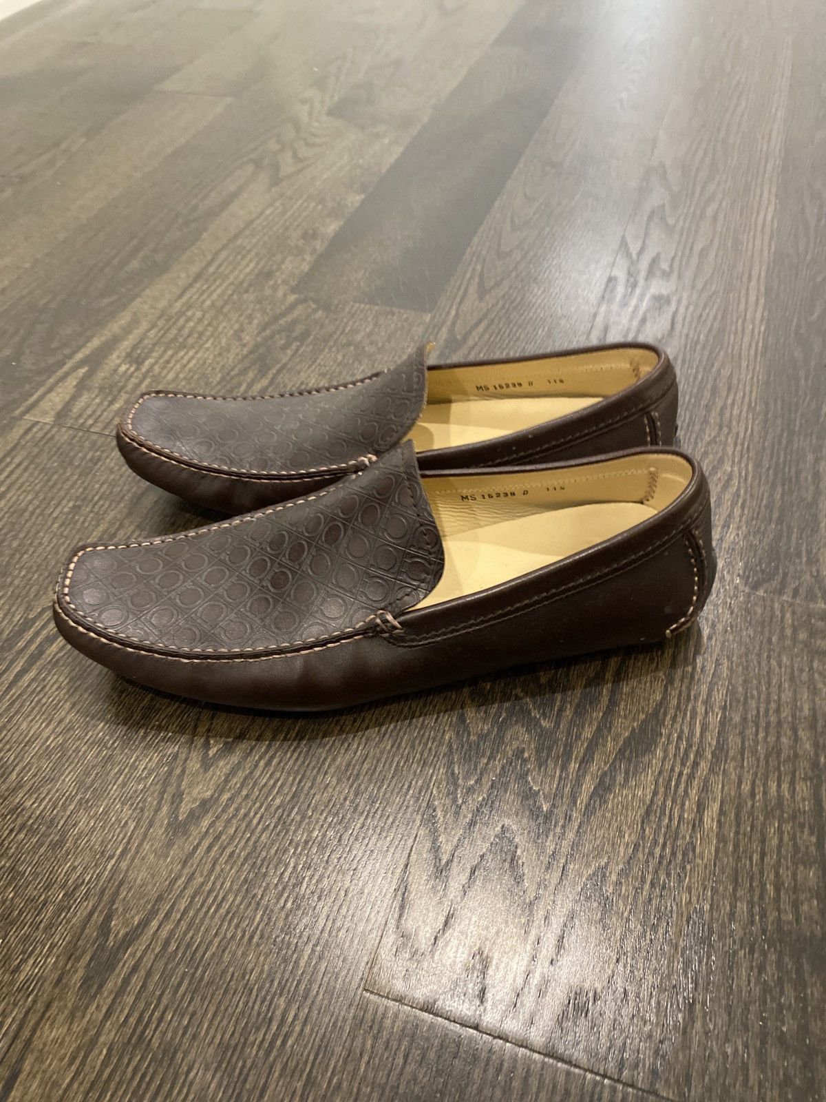 image of Italian Designers x Salvatore Ferragamo Brown Loafers Dressy Or Casual Wear, Men's (Size 11.5)