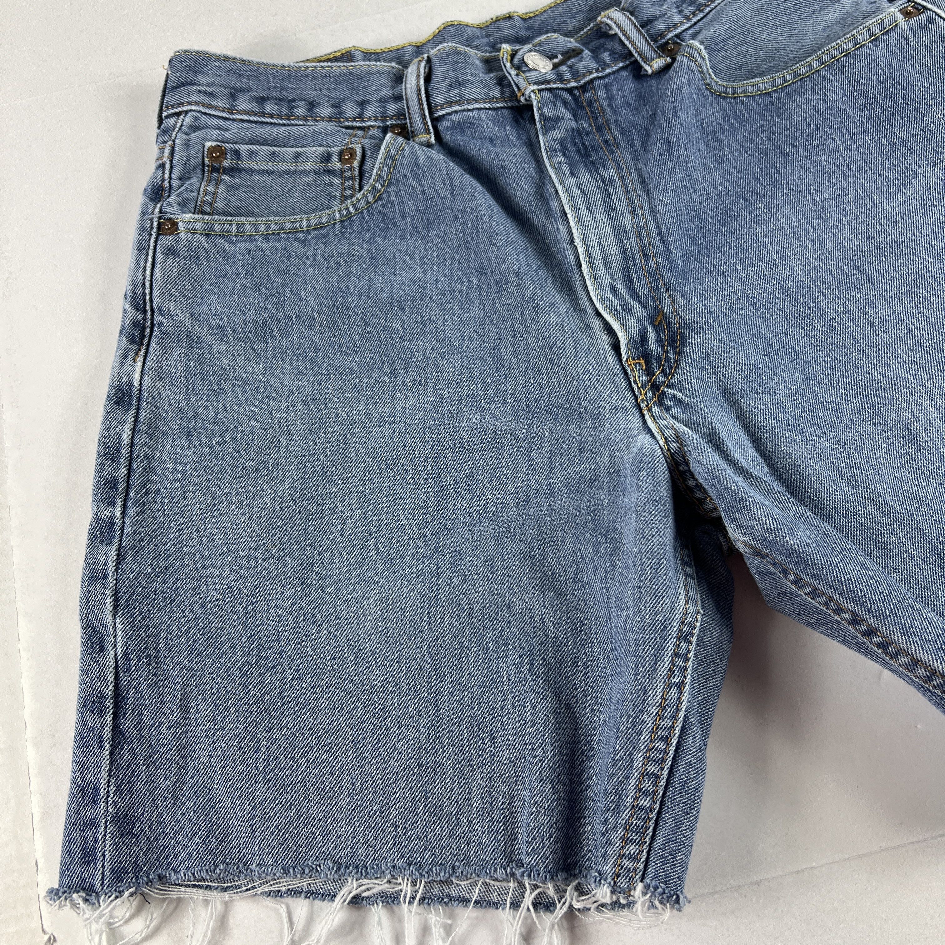 Levi's Levi's Jean Shorts 550 Relaxed Cut Off Cotton Denim Jorts Size US 33 - 4 Thumbnail