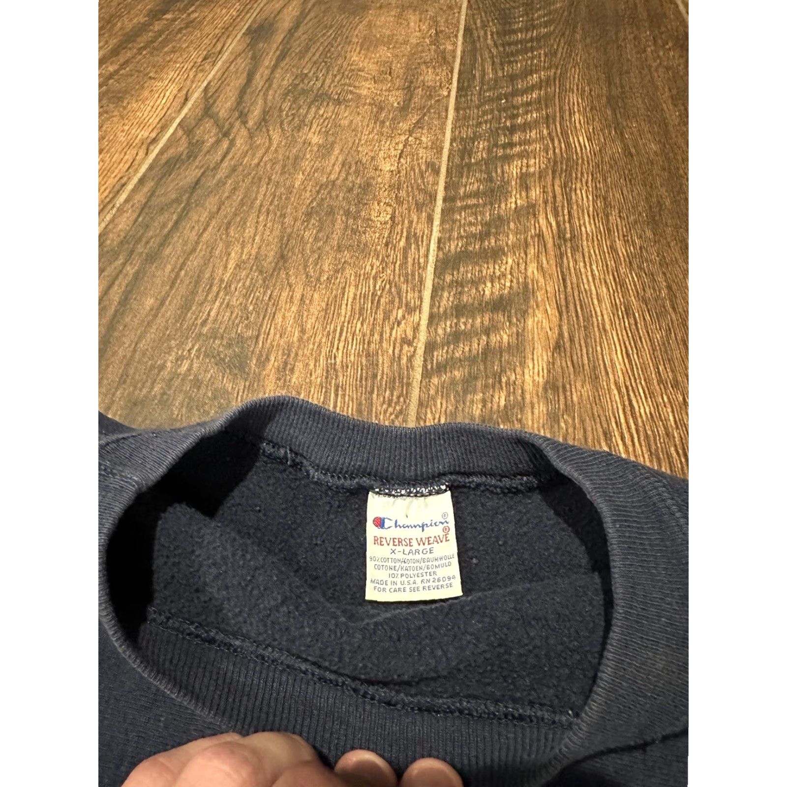 Champion VINTAGE Champion Reverse Weave Sweatshirt Crewneck XL Blue Navy 90s Mens Pullover Reversible Size US XL / EU 56 / 4 - 5 Thumbnail