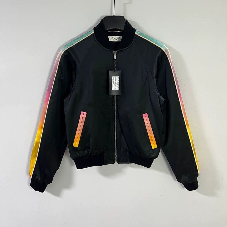 Saint Laurent Paris Saint Laurent Women's Cotton Bomber Jacket- Size US M / EU 48-50 / 2 - 1 Thumbnail