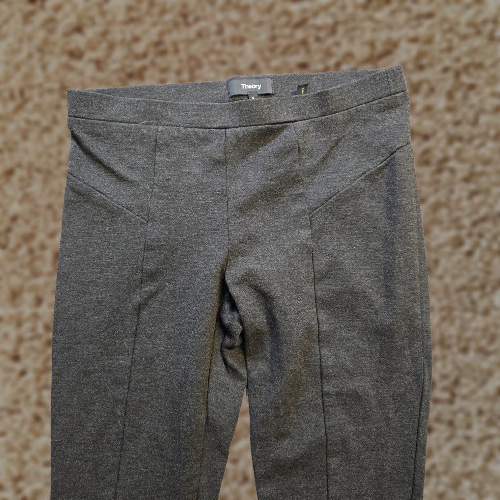 Theory Theory Pants Womens Size Small Gray Skinny Leggings Stretch Pull On Casual Basic Size 28" / US 6 / IT 42 - 1 Thumbnail