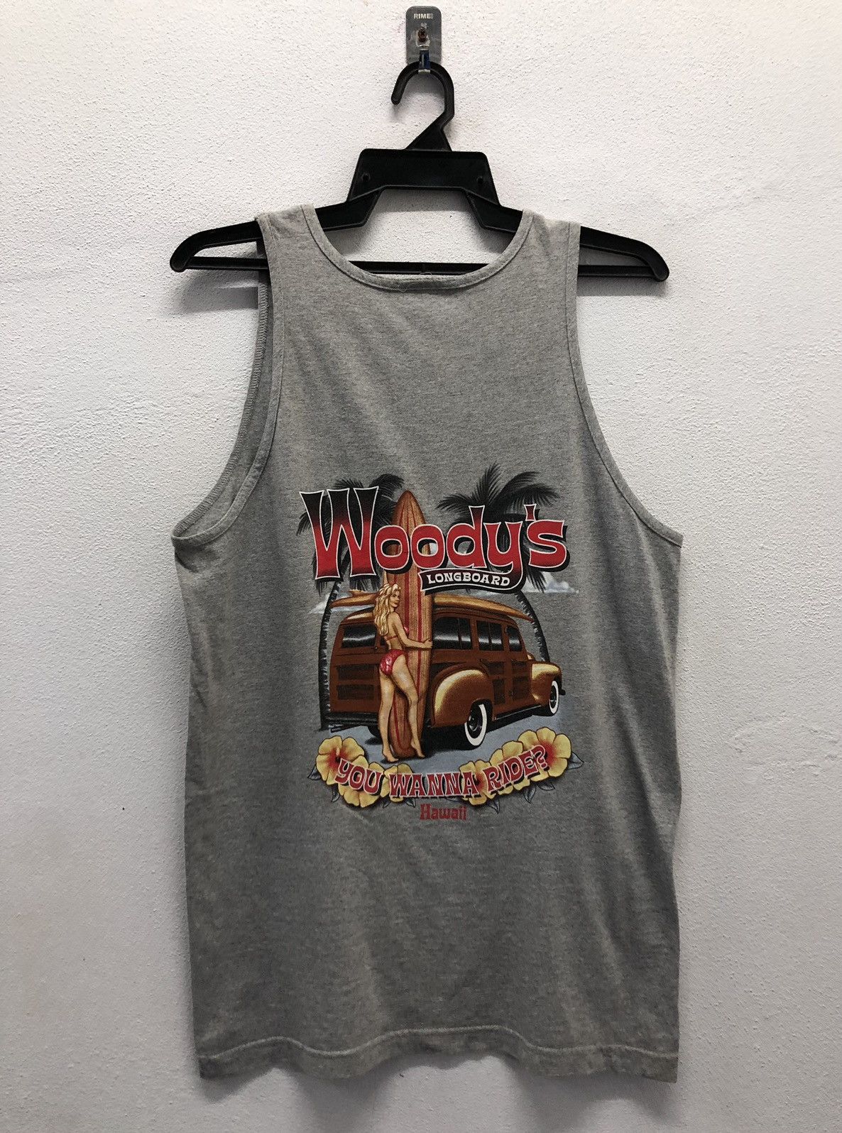 Vintage Vintage Woody's Longboard You Wanna Ride Hawaii Tanktop Size US M / EU 48-50 / 2 - 1 Thumbnail