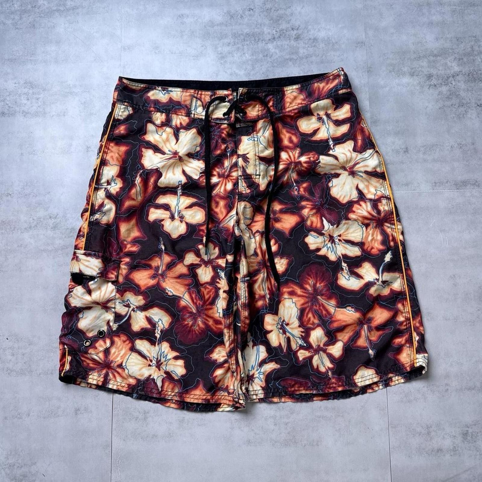 Sideout Y2K Sideout 00s Floral Surf Board Shorts Size US 38 / EU 54 - 1 Thumbnail
