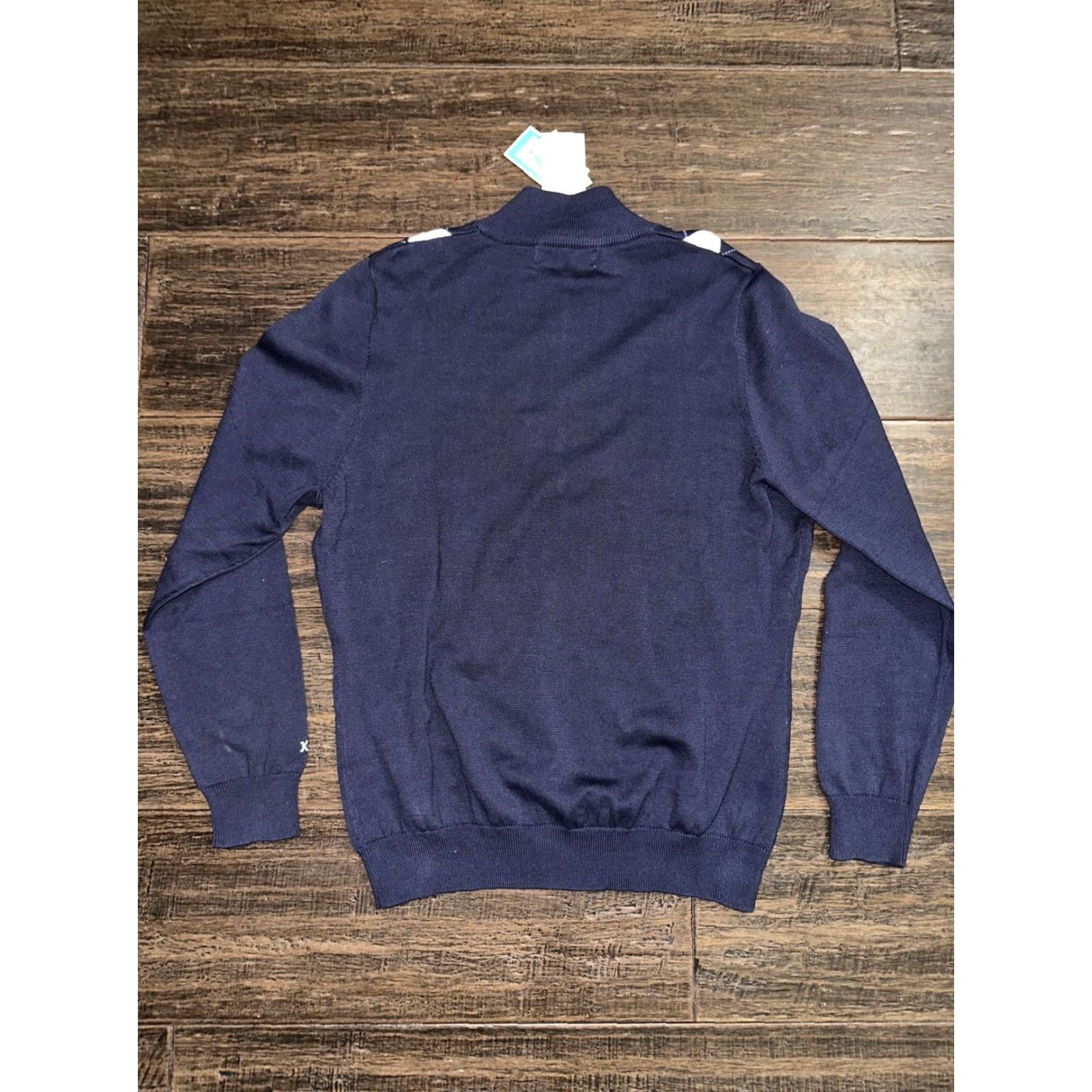 Vintage KARTEL Vintage Half Zip Pullover Sweater Blue Womens XL Agyle Size XL / US 12-14 / IT 48-50 - 5 Thumbnail