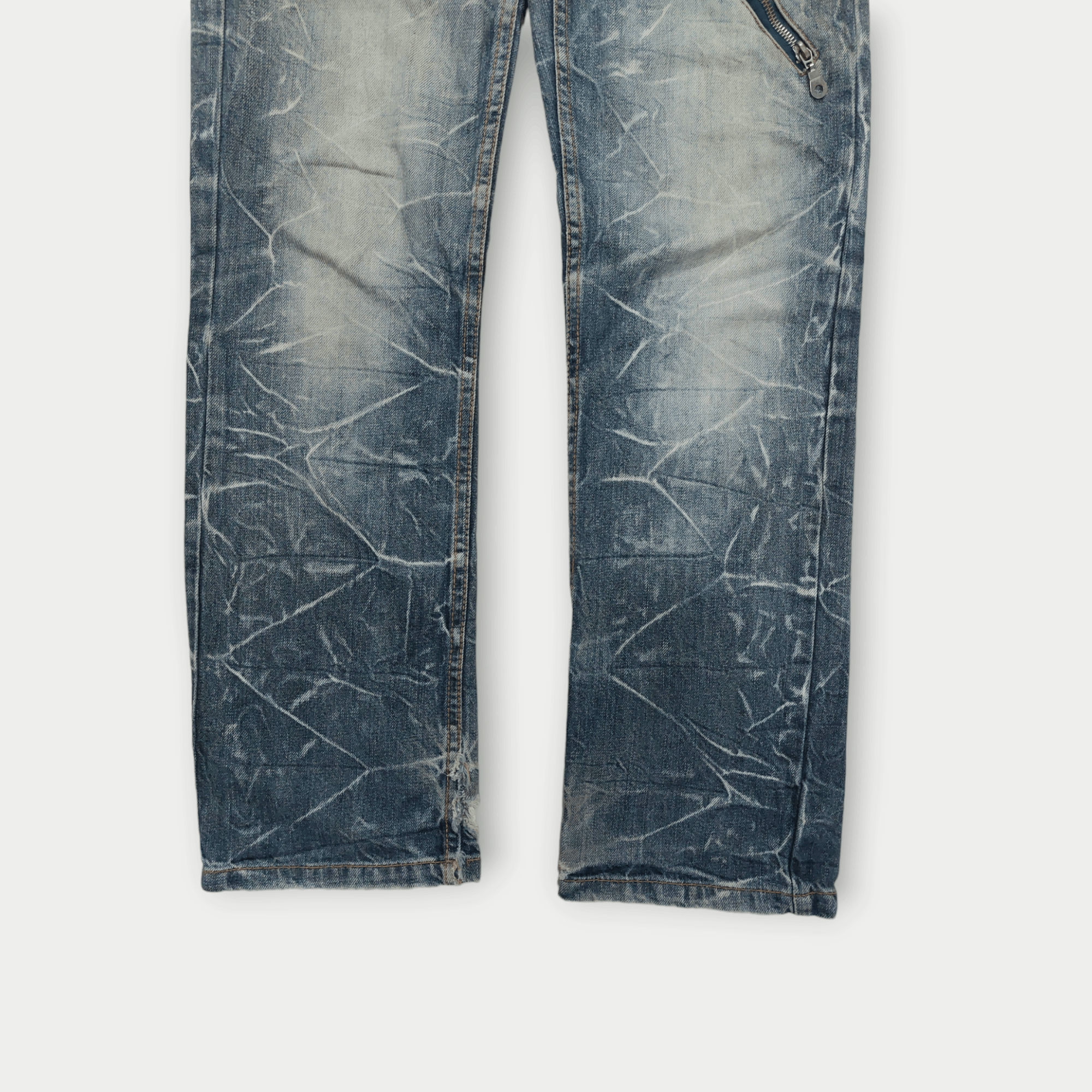 Japanese Brand Nylaus Double Waist Denim Size US 30 / EU 46 - 3 Thumbnail