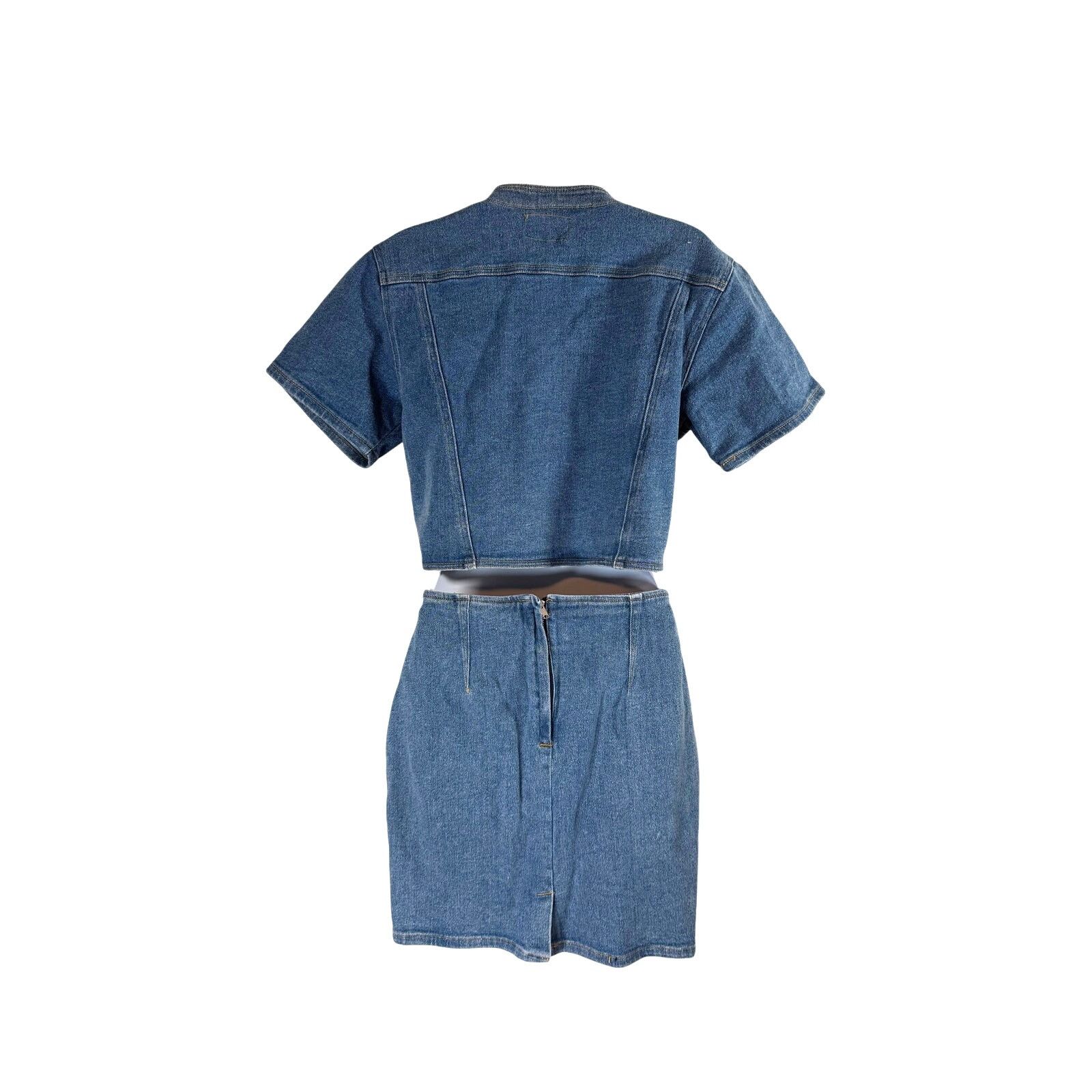 Vintage Rare Vintage 80s 90s Vertigo High Waisted Skirt Denim Set Size M / US 6-8 / IT 42-44 - 2 Thumbnail