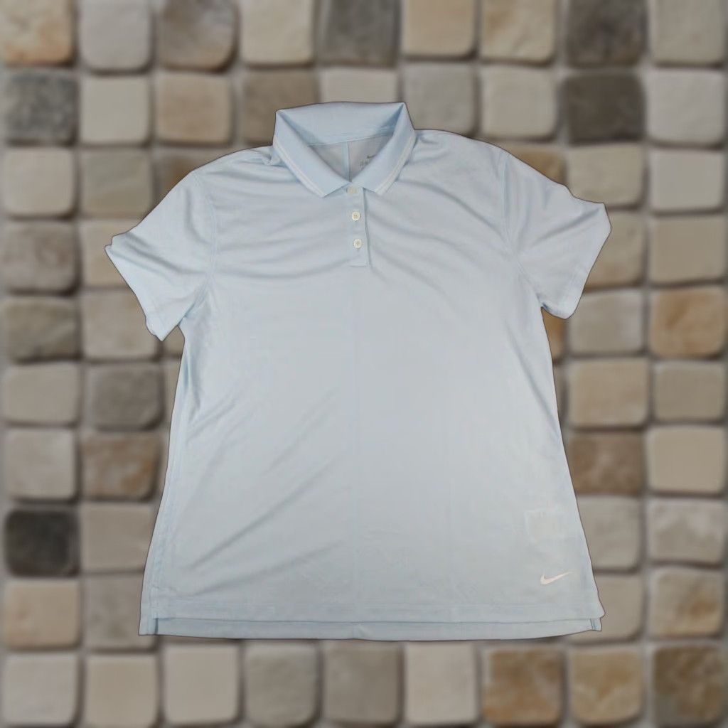 Nike Womens Nike Polo Shirt Large Blue Golf Size L / US 10 / IT 46 - 1 Thumbnail