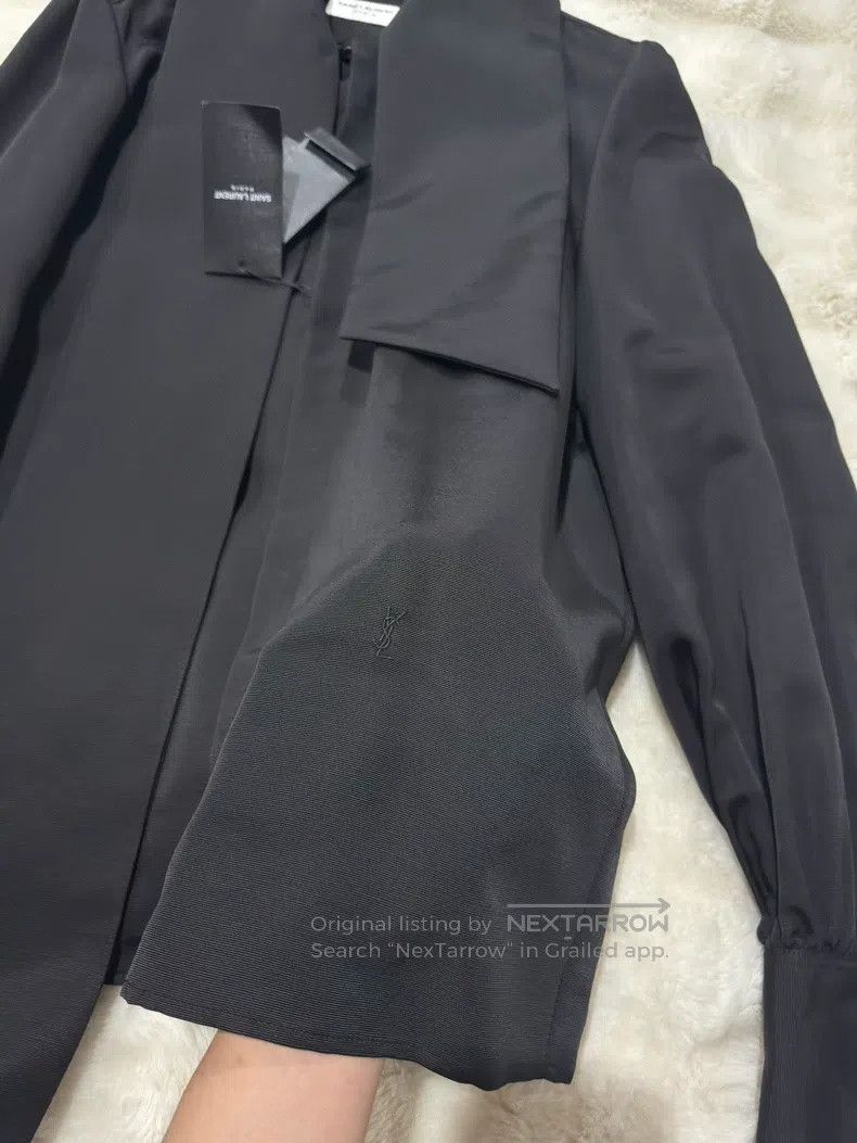 Saint Laurent Paris Saint Laurent Paris size 39 Large Bow Collar Shirt Size US M / EU 48-50 / 2 - 4 Thumbnail