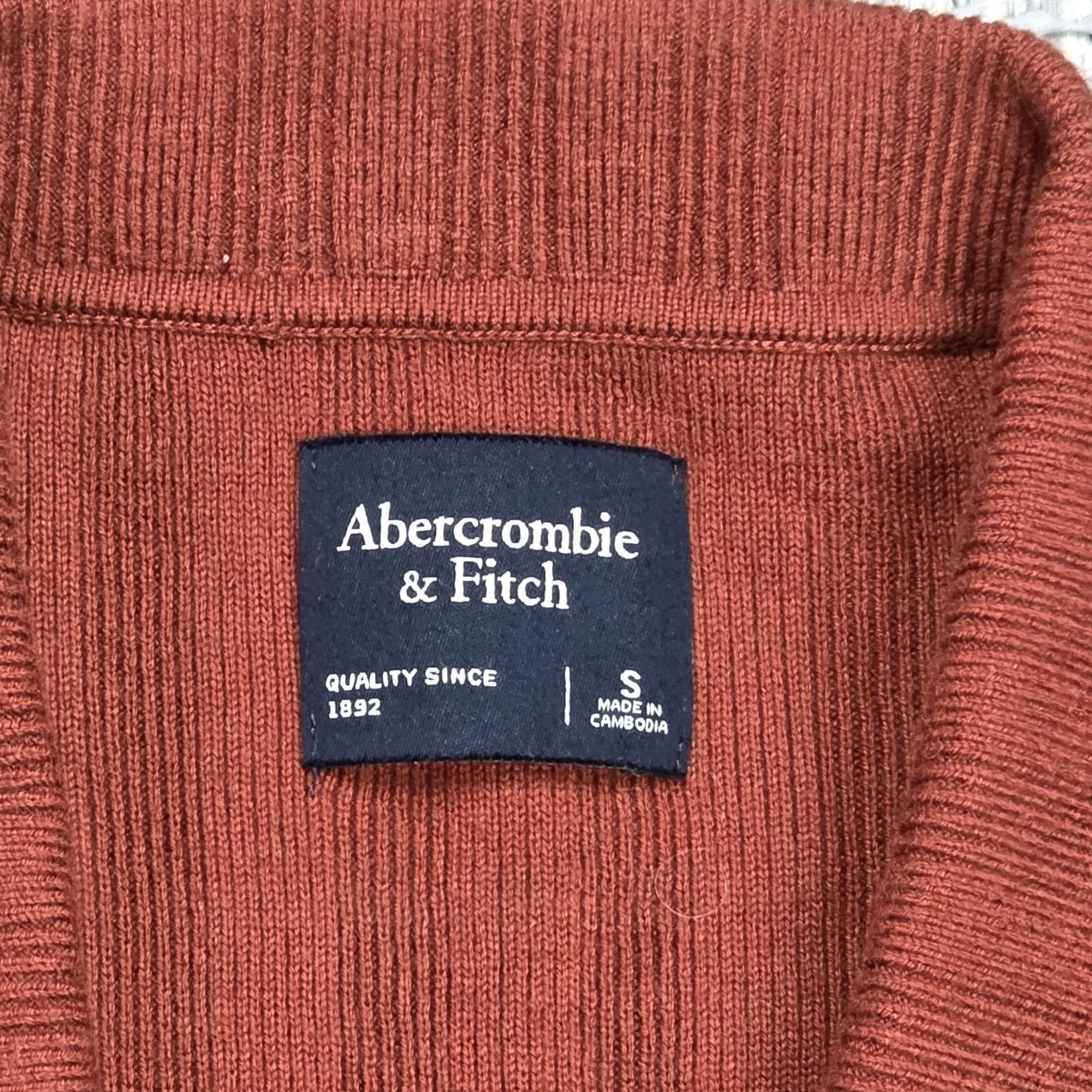 Abercrombie & Fitch Abercrombie & Fitch Shirt Mens Knit Button-Up Short Sleeve Brown Burnt Orange 50s 60s 70s 80s 90s Preppy Retro College S Size US S / EU 44-46 / 1 - 7 Thumbnail