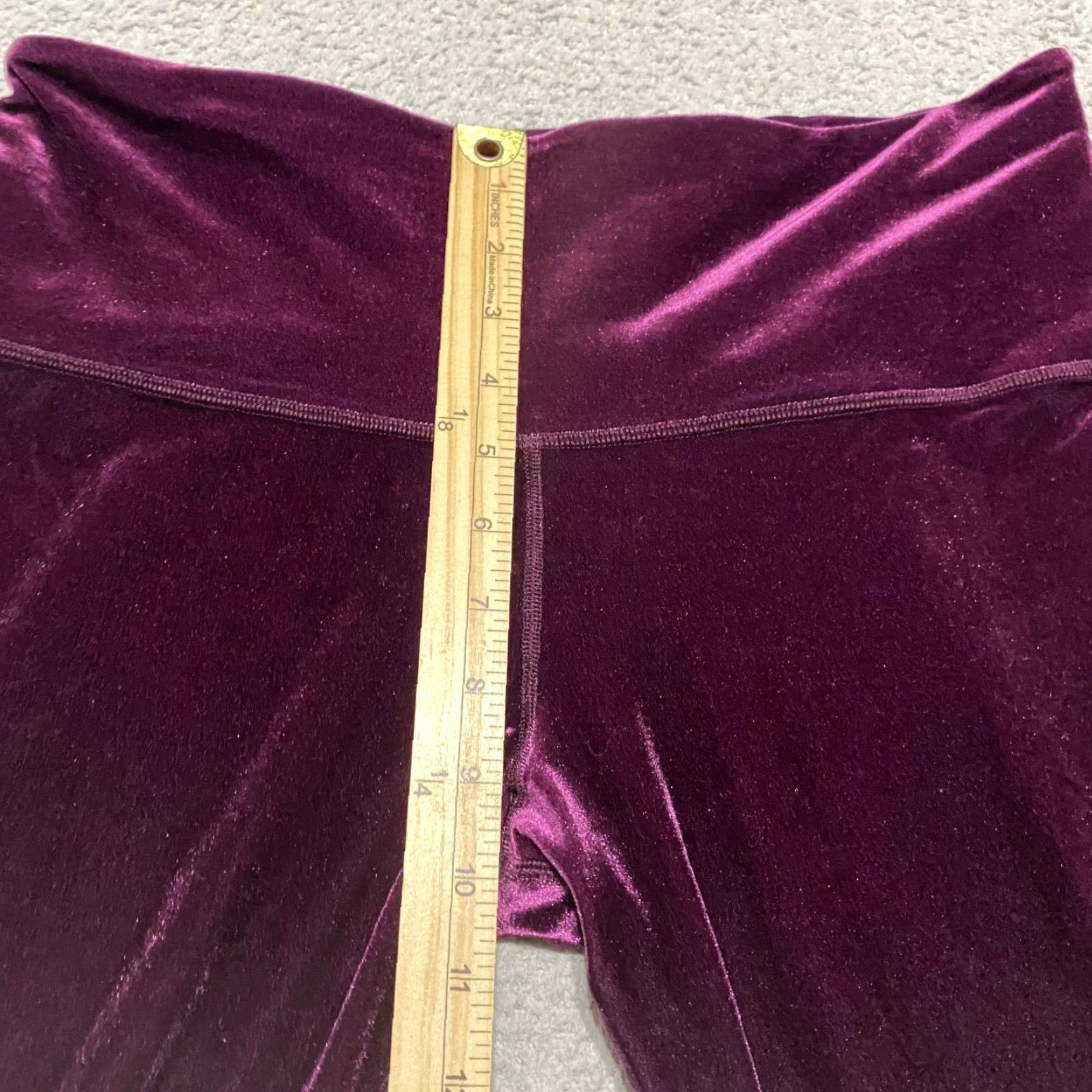 Athleta Athleta Womens 1X Plus Leggings Purple Elation Velvet Skinny Ankle Pull On Size 40" / US 18 - 4 Thumbnail
