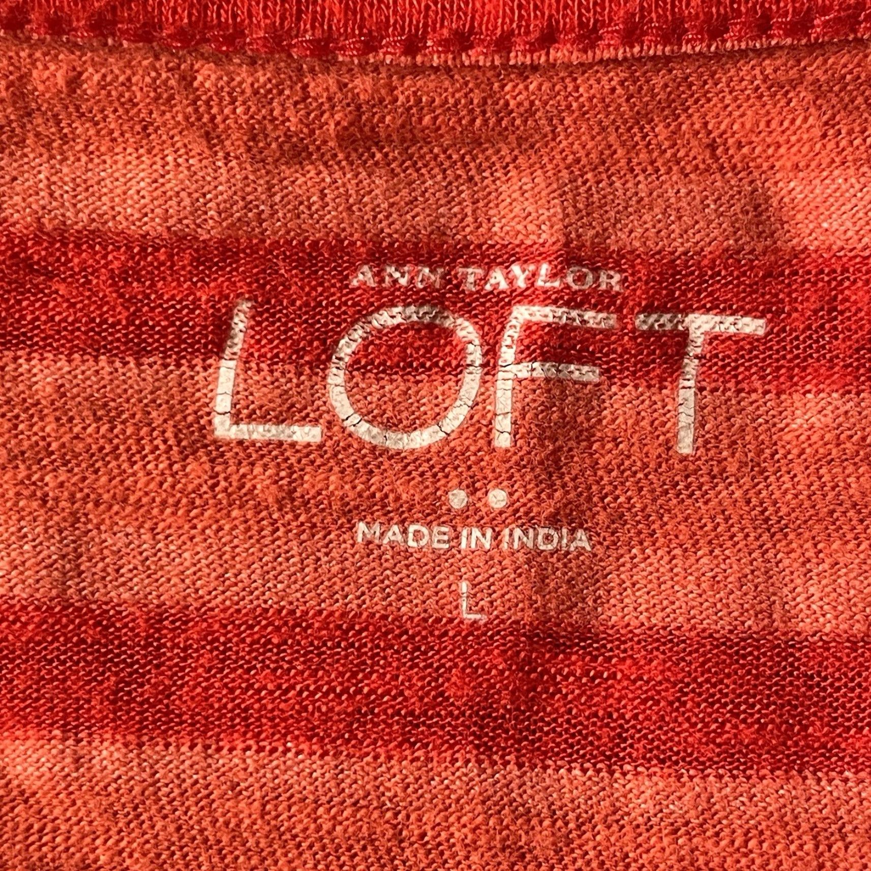 Loft LOFT Tank Top Shirt Womens L Orange Red Striped Sleeveless Breezy Colorful Casual Beach 90s Theme Size L / US 10 / IT 46 - 4 Thumbnail