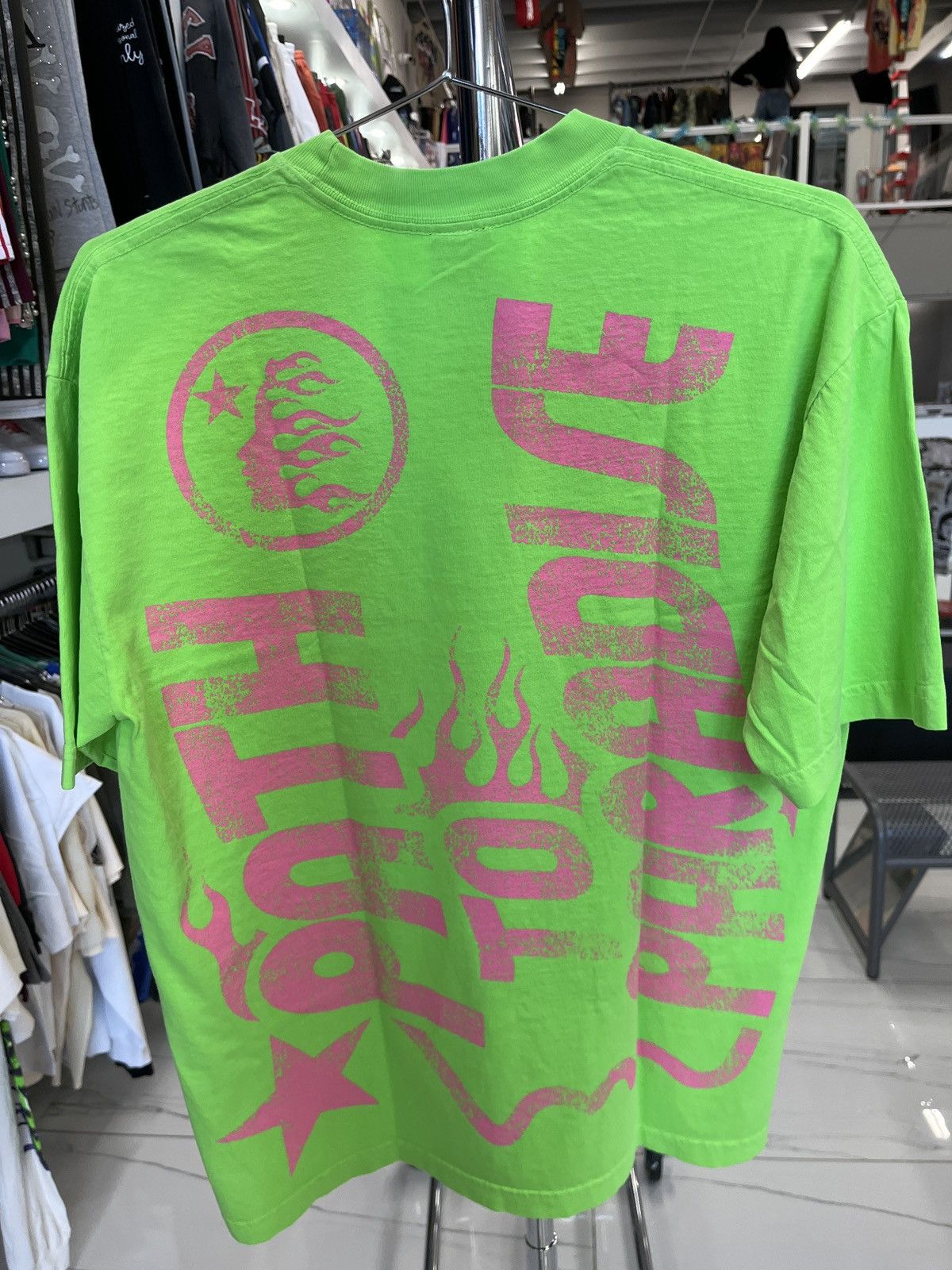 HELLSTAR Jesus Emblem Tee Lime Green Size US M / EU 48-50 / 2 - 2 Thumbnail