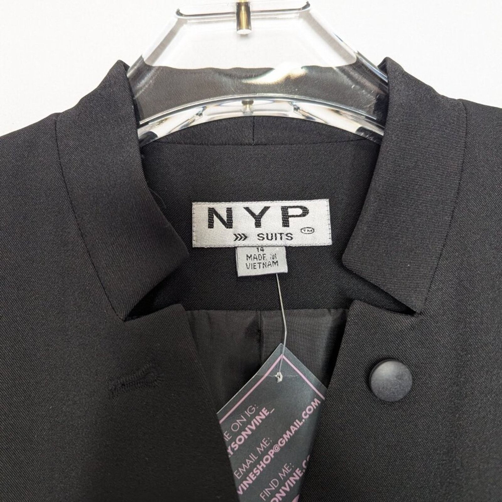 Vintage Vintage Black Tailored Fit Long Sleeve Blazer Embroidered Size XL / US 12-14 / IT 48-50 - 9 Thumbnail