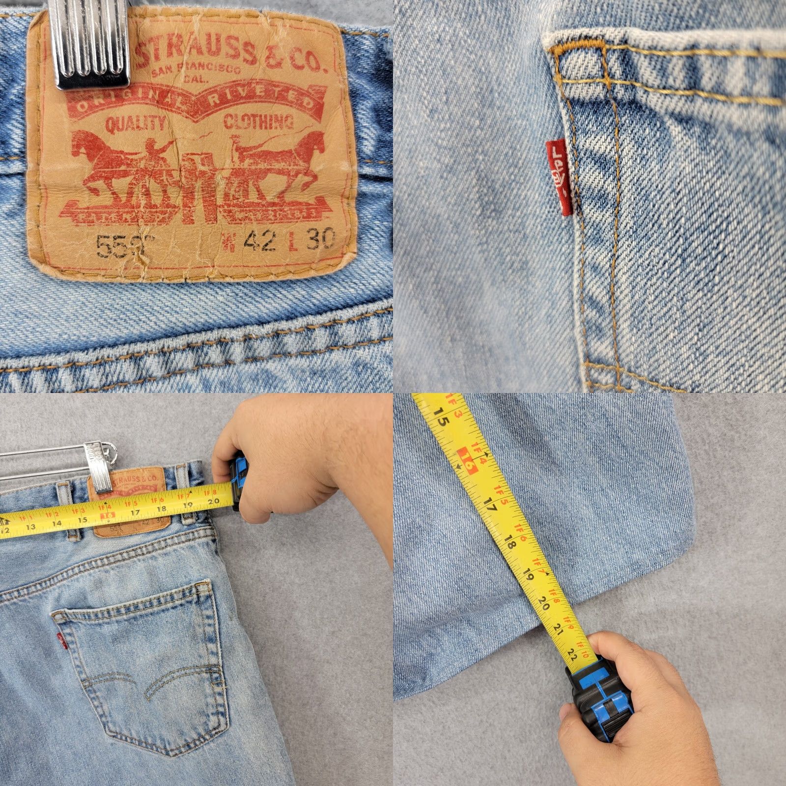 Levi's VINTAGE Levis shorts Mens 42 Relaxed Fit Denim Jean Shorts Jorts Size US 42 / EU 58 - 8 Thumbnail