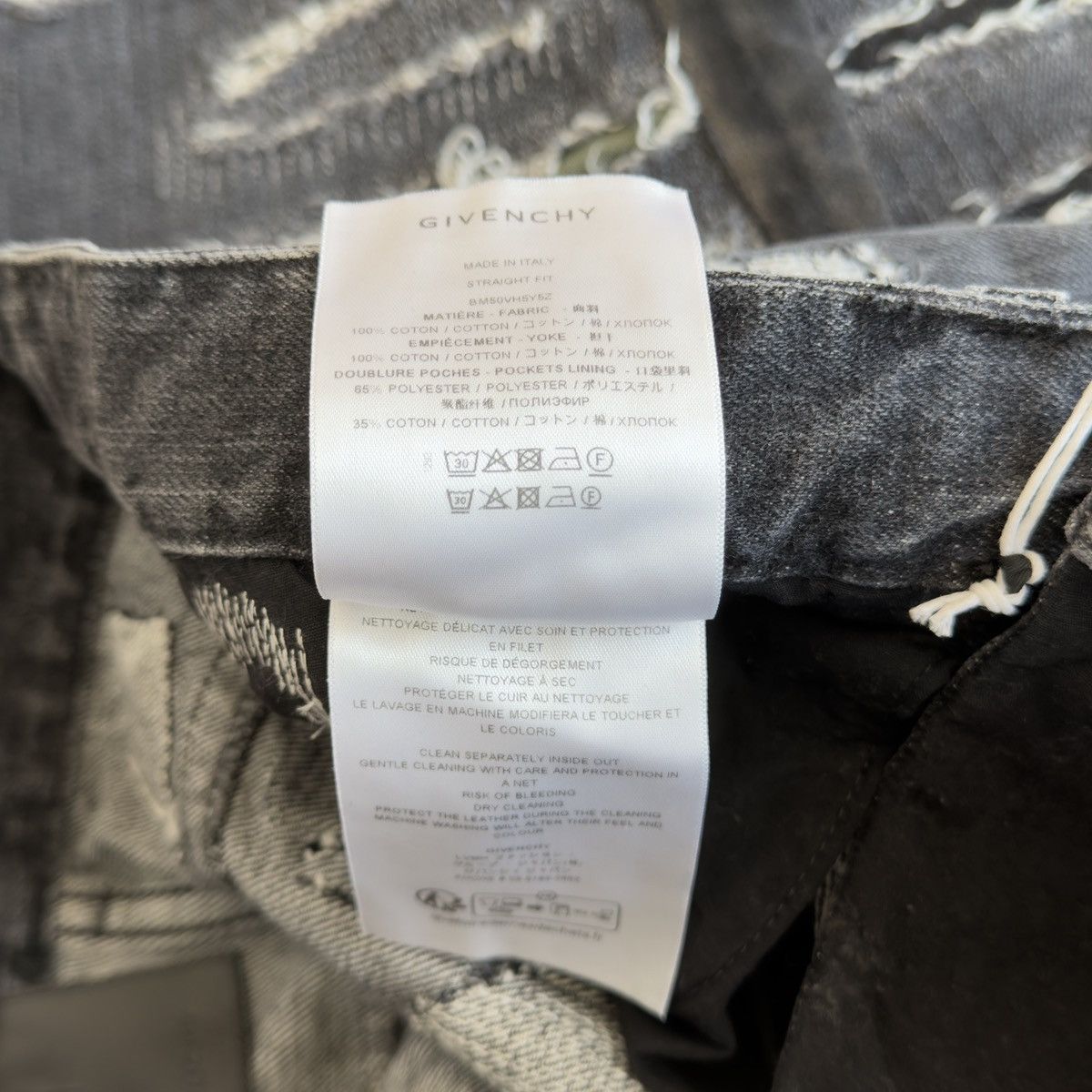Givenchy AW2023 Moleskin Patch Boro Distressed Repaired Denim Jeans Size US 30 / EU 46 - 15 Thumbnail