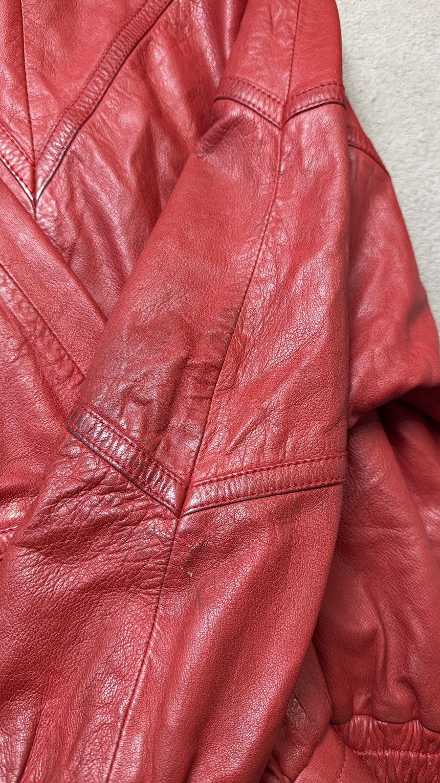 Genuine Leather 90s Vintage Oversized Leather Bomber Jacket balenciaga gucci Size S / US 4 / IT 40 - 8 Thumbnail