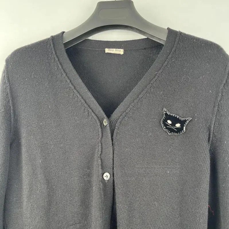 Miu Miu Miu Miu Black Cardigan for Women . Size M / US 6-8 / IT 42-44 - 3 Thumbnail
