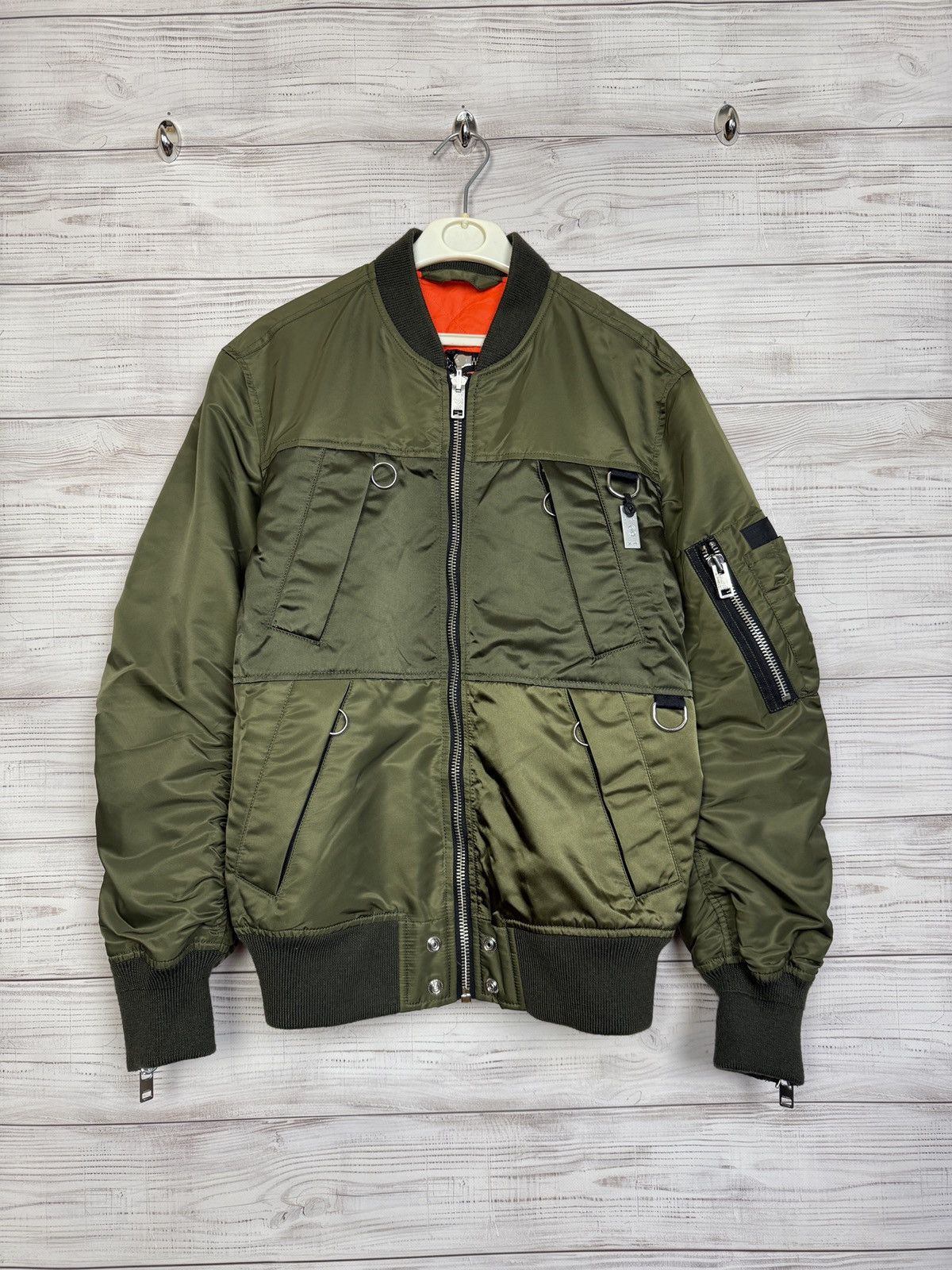 Diesel DIESEL Y2K Skin USA Aviator MA1 Reversible Bomber Jacket Size US S / EU 44-46 / 1 - 1 Thumbnail
