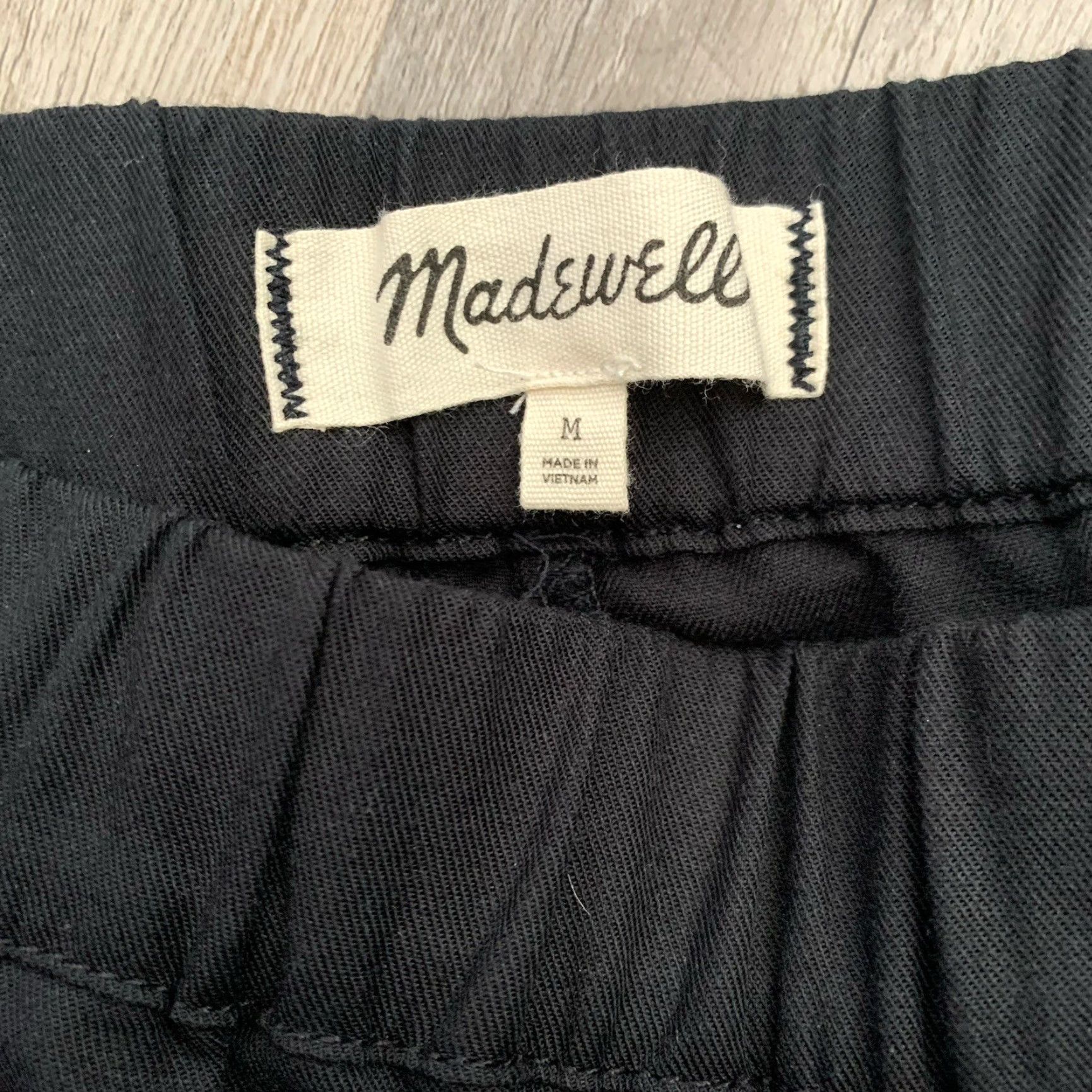 Madewell Madewell Shorts Womens Medium Black Pull-On Elastic Waist Pockets Cotton/Viscose Size 32" / US 10 / IT 46 - 2 Thumbnail