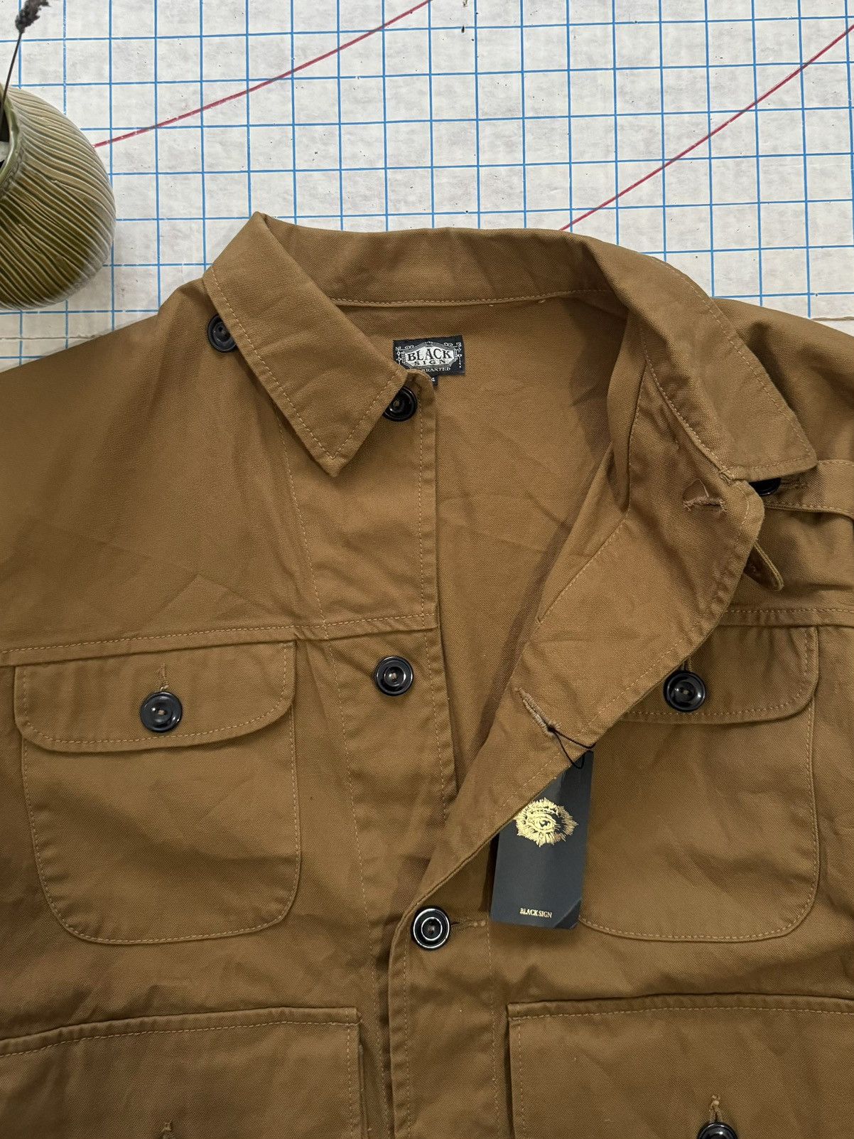 BLACK SIGN × Japanese Brand New With Tag Black Sign Four Pocket Field Jacket Size 44 XL Size US XL / EU 56 / 4 - 4 Thumbnail