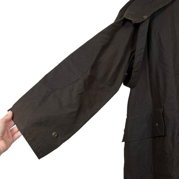 Vintage NWT Thomas Cook Long 100% Waxed Cotton Coat Jacket Riding Size US L / EU 52-54 / 3 - 8 Thumbnail