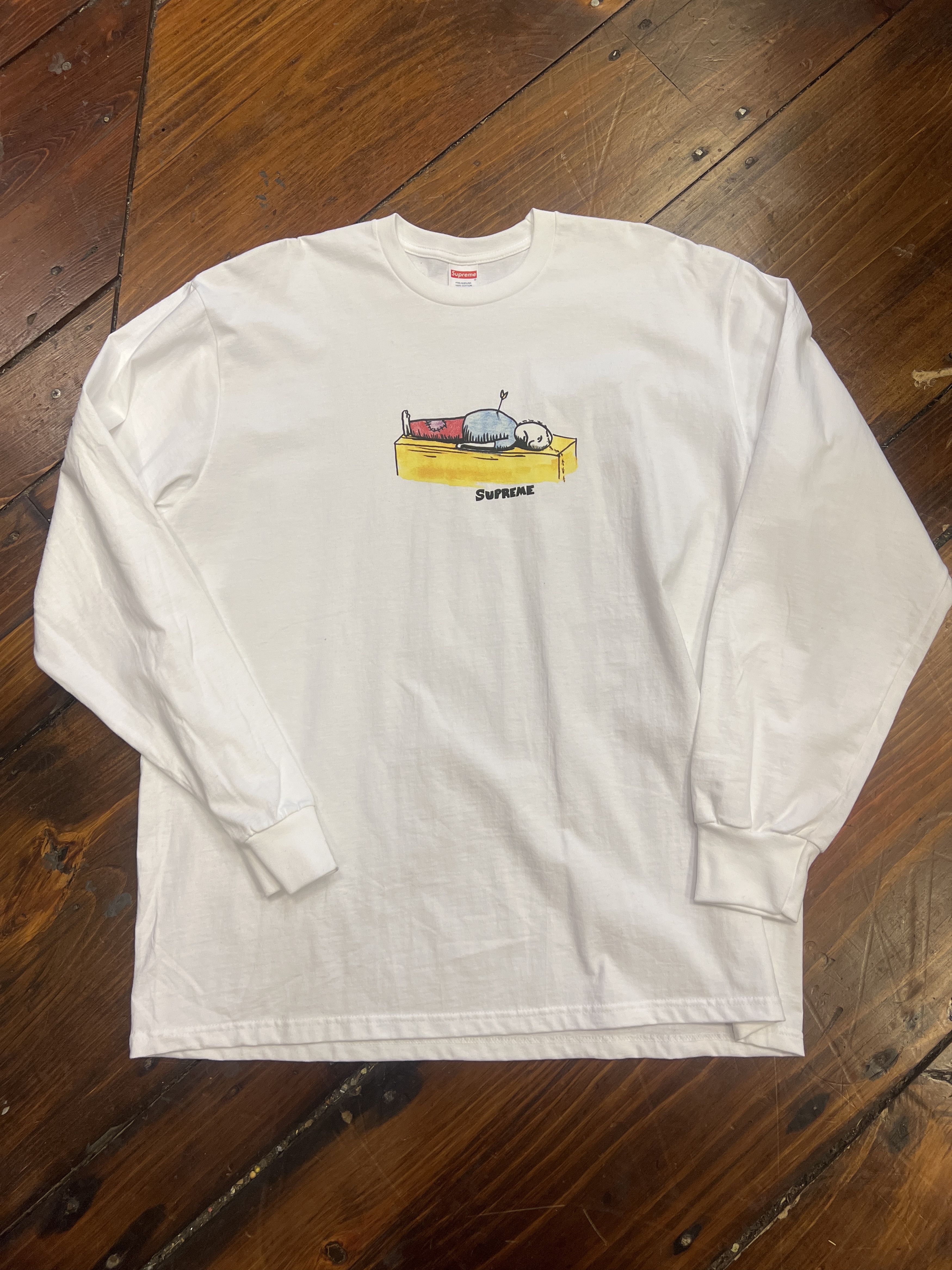 image of Supreme Neil Blender Arrow L/s Tee in White, Men's (Size 2XL)