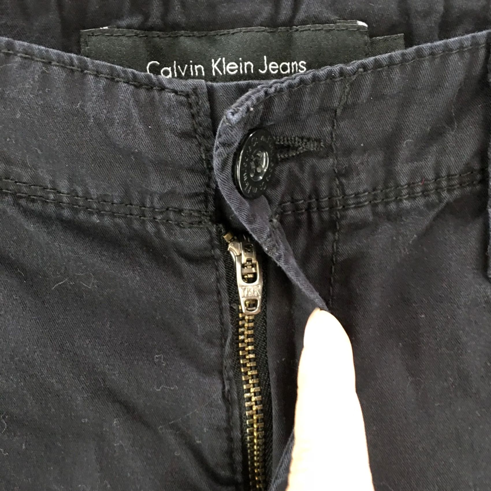 Calvin Klein Calvin Klein Capri Cropped Pants Womens 10 Black Mid Rise Button Casual Zip Fly Capris Pants Women Black 10 Casual Size 32" / US 10 / IT 46 - 4 Thumbnail