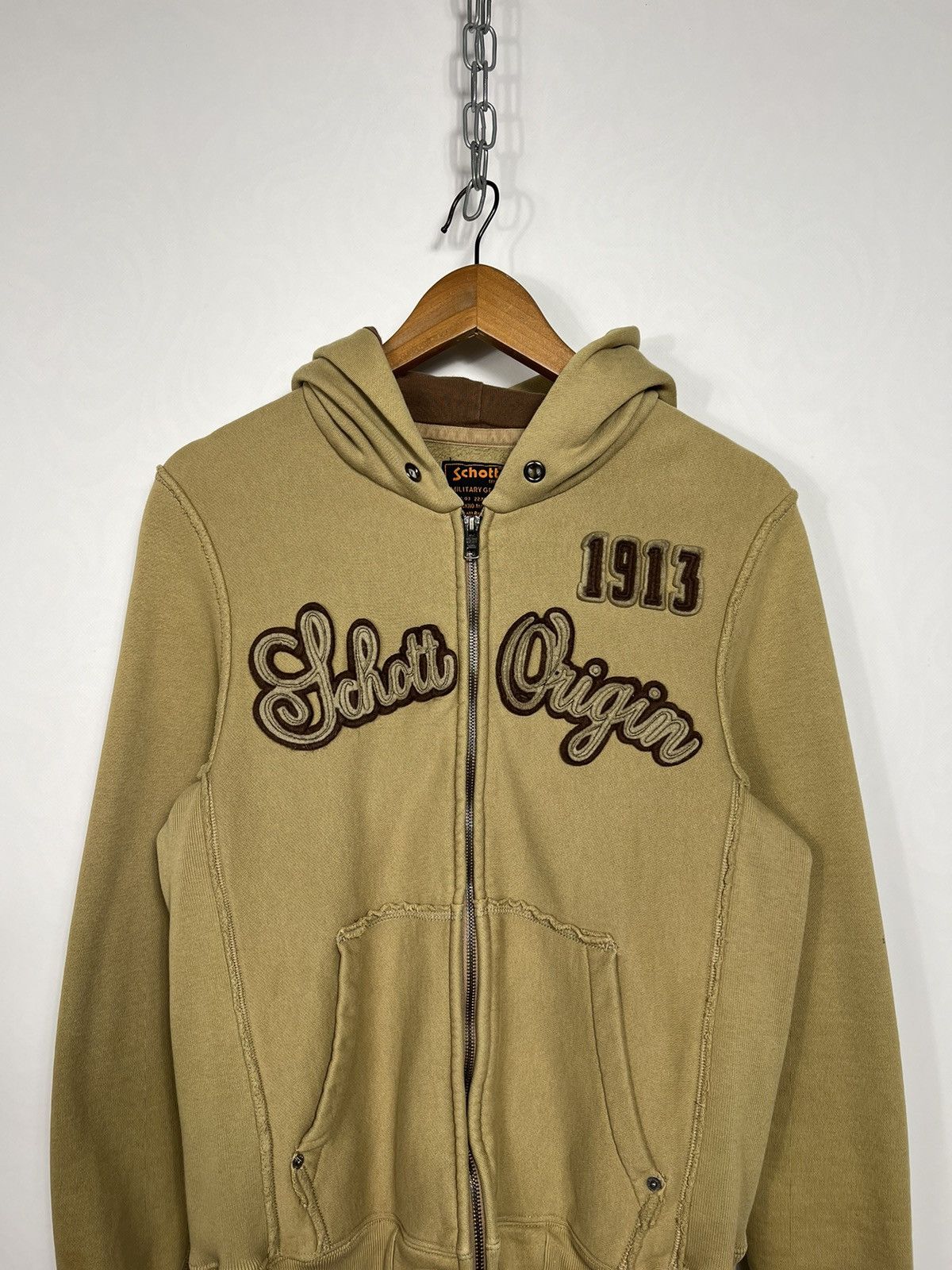 Schott Vintage Schott NYC Embroidered Logo Zip Hoodie Zipper Size US M / EU 48-50 / 2 - 3 Thumbnail