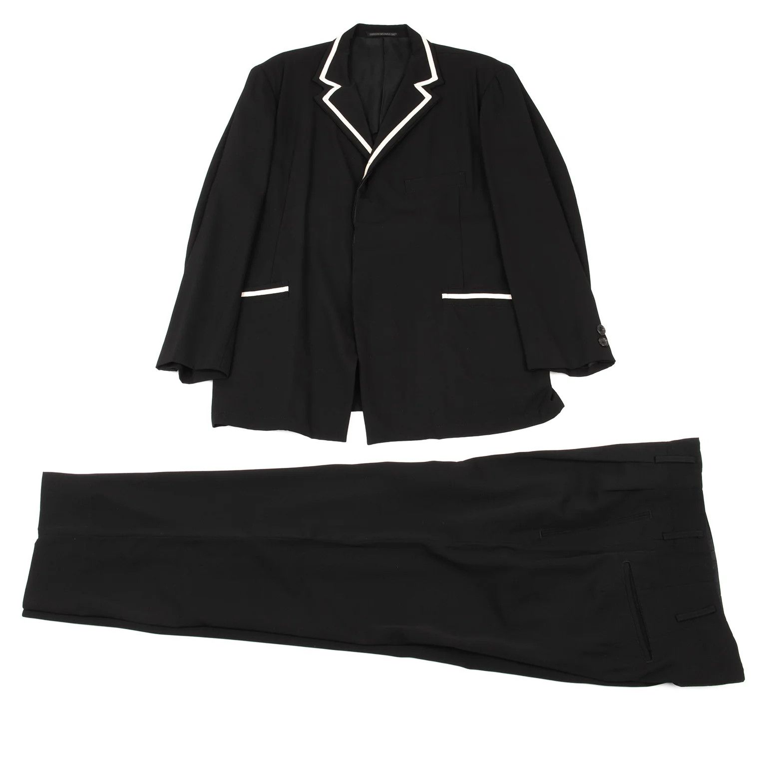 Yohji Yamamoto Yohji Yamamoto Wool Gabardine Jacket Black Beige M Size US M / EU 48-50 / 2 - 18 Thumbnail