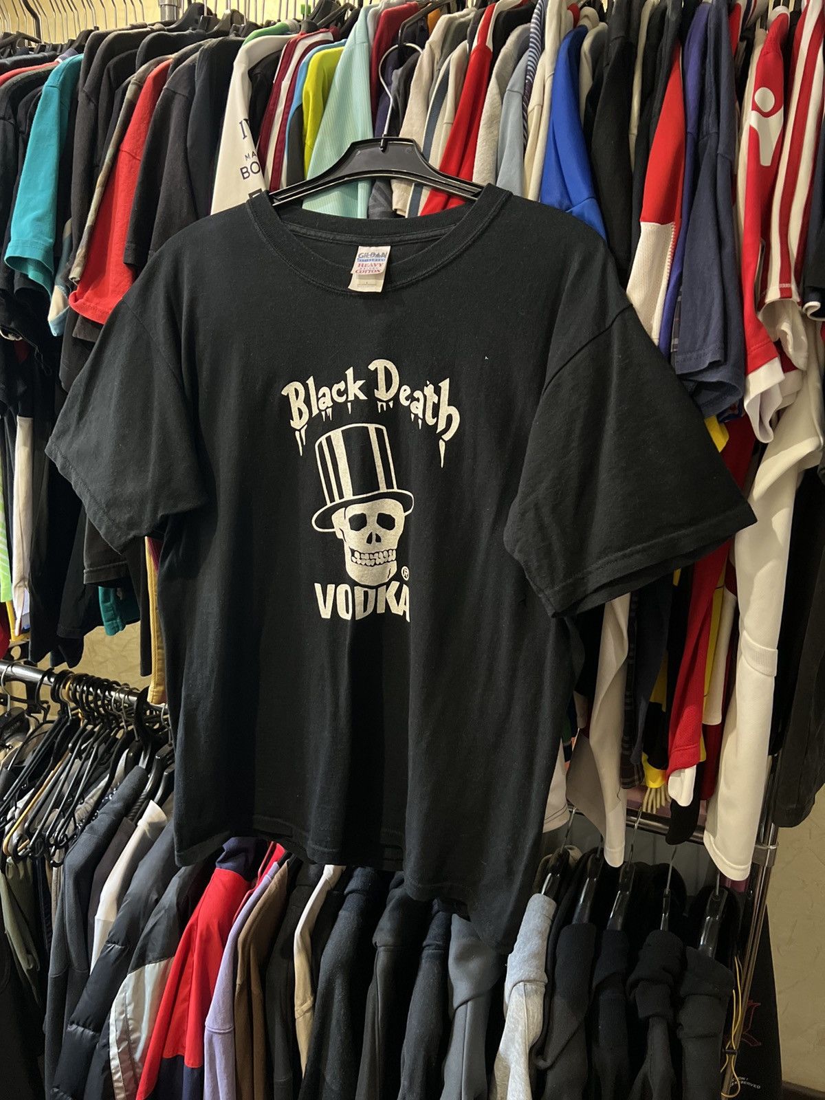 1992 VINTAGE SLASH BLACK DEATH VODKA DRINK IN PEACR T SHIRT