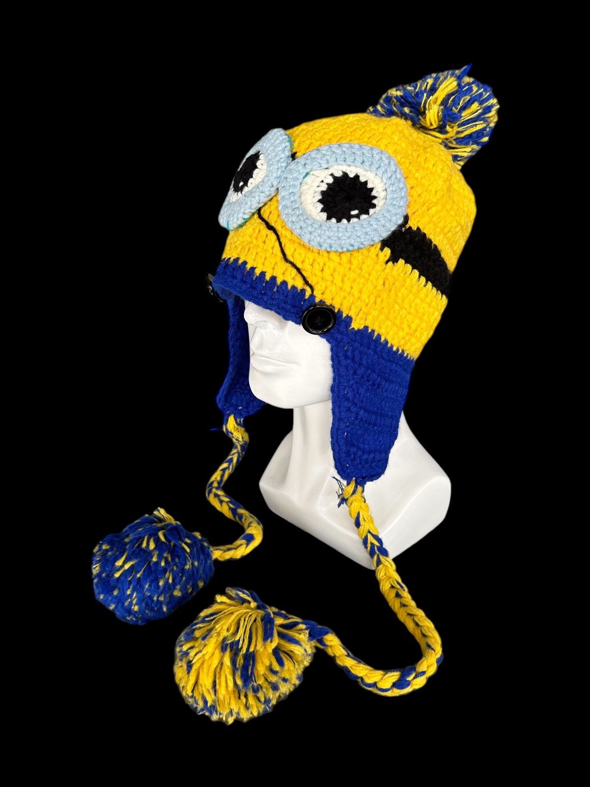 Japanese Brand × Kapital × Vintage Minions Crochet Knitted handmade Beanie Hats Rare☠️☠️ Size ONE SIZE - 1 Thumbnail