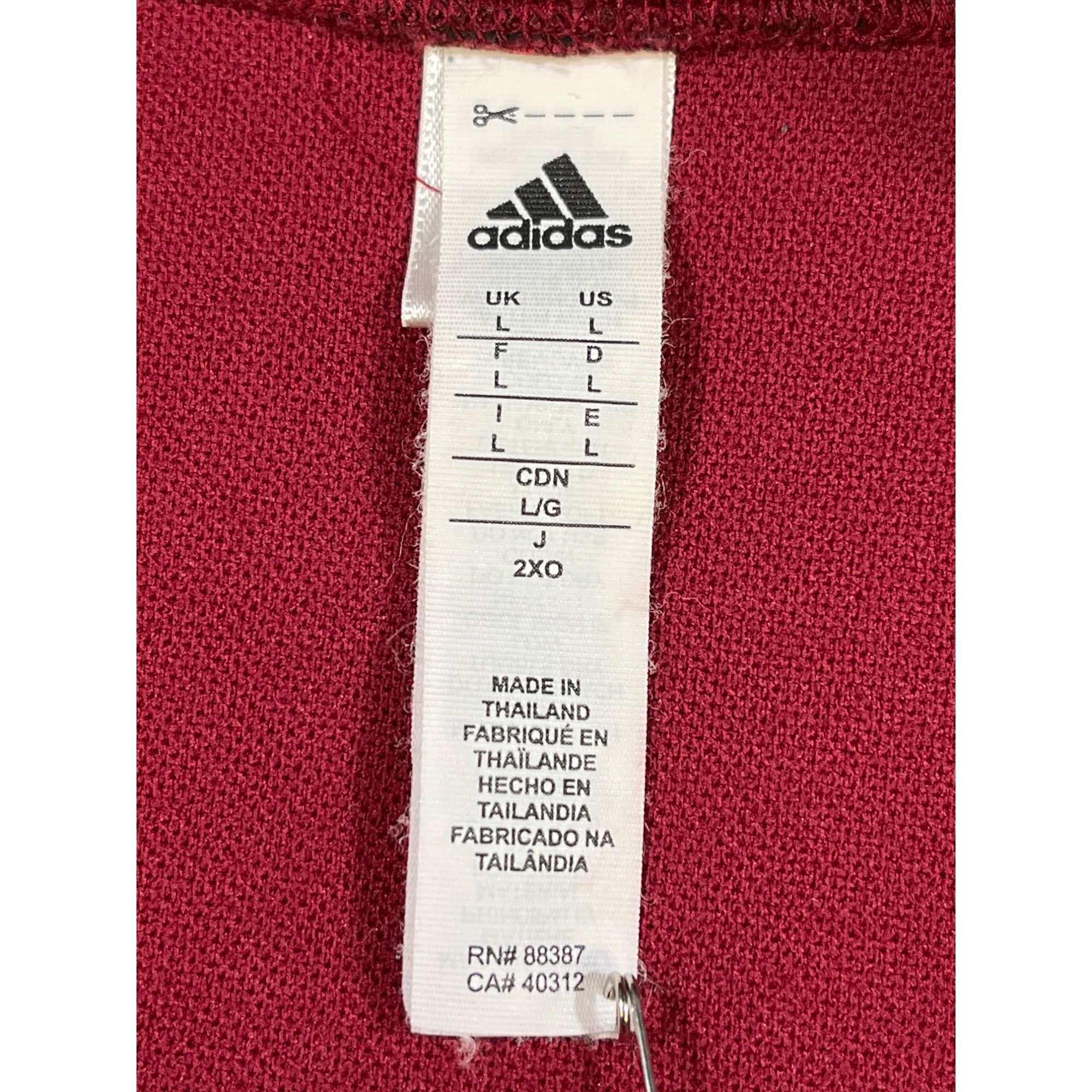 Adidas Adidas Mens Burgundy Quater Zip Pullover Size L SKU 6702 Size US L / EU 52-54 / 3 - 5 Thumbnail