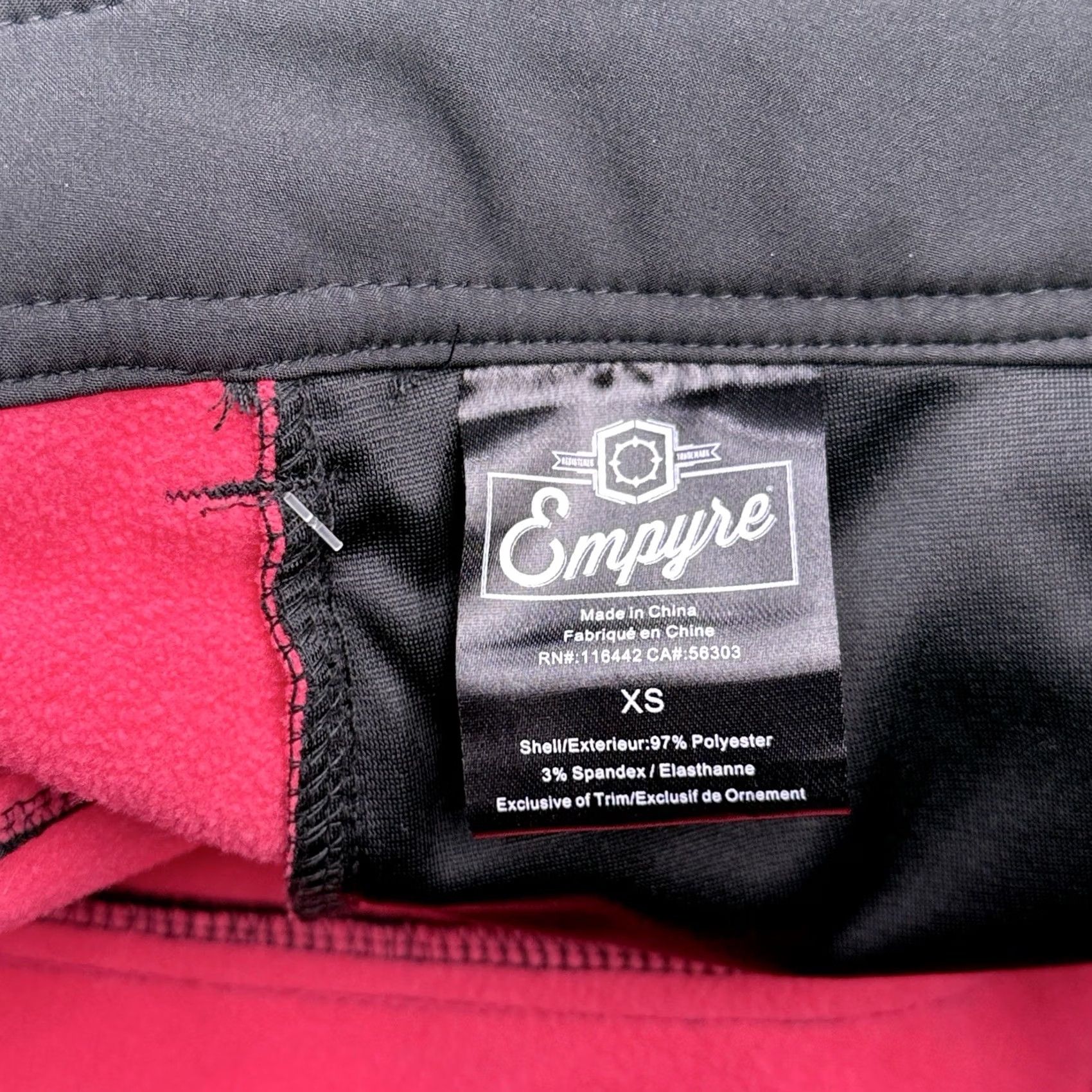 Empyre Empyre Skyline Pants Womens XS Black Softshell Stretch Zip Logo Outdoor Hiking Casual Travel Winter Spring Fall Regular Ready Size 26" / US 2 / IT 38 - 6 Thumbnail
