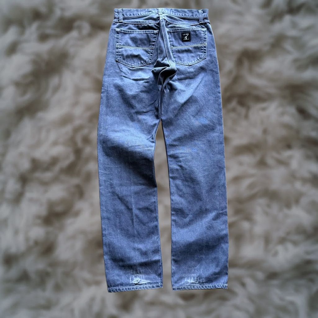 Vintage L.C. King Pants Mens 30 30x30 Navy Gray Regular Straight Canvas USA Workwear Size US 30 / EU 46 - 1 Thumbnail
