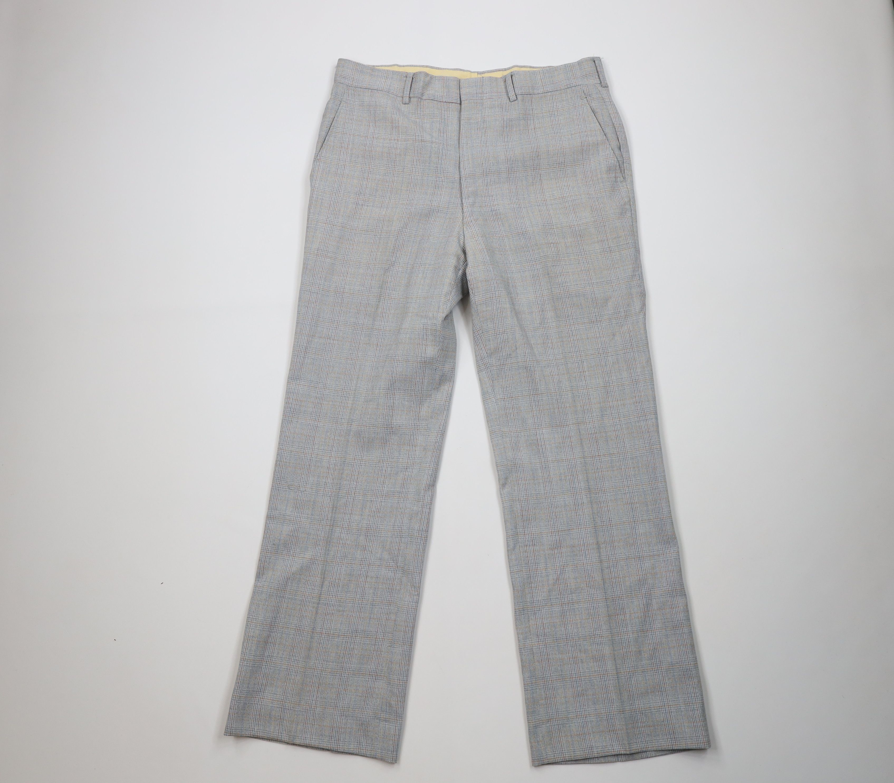 Vintage Vintage 70s Streetwear Houndstooth Bell Bottoms Pants US Size US 34 / EU 50 - 1 Thumbnail