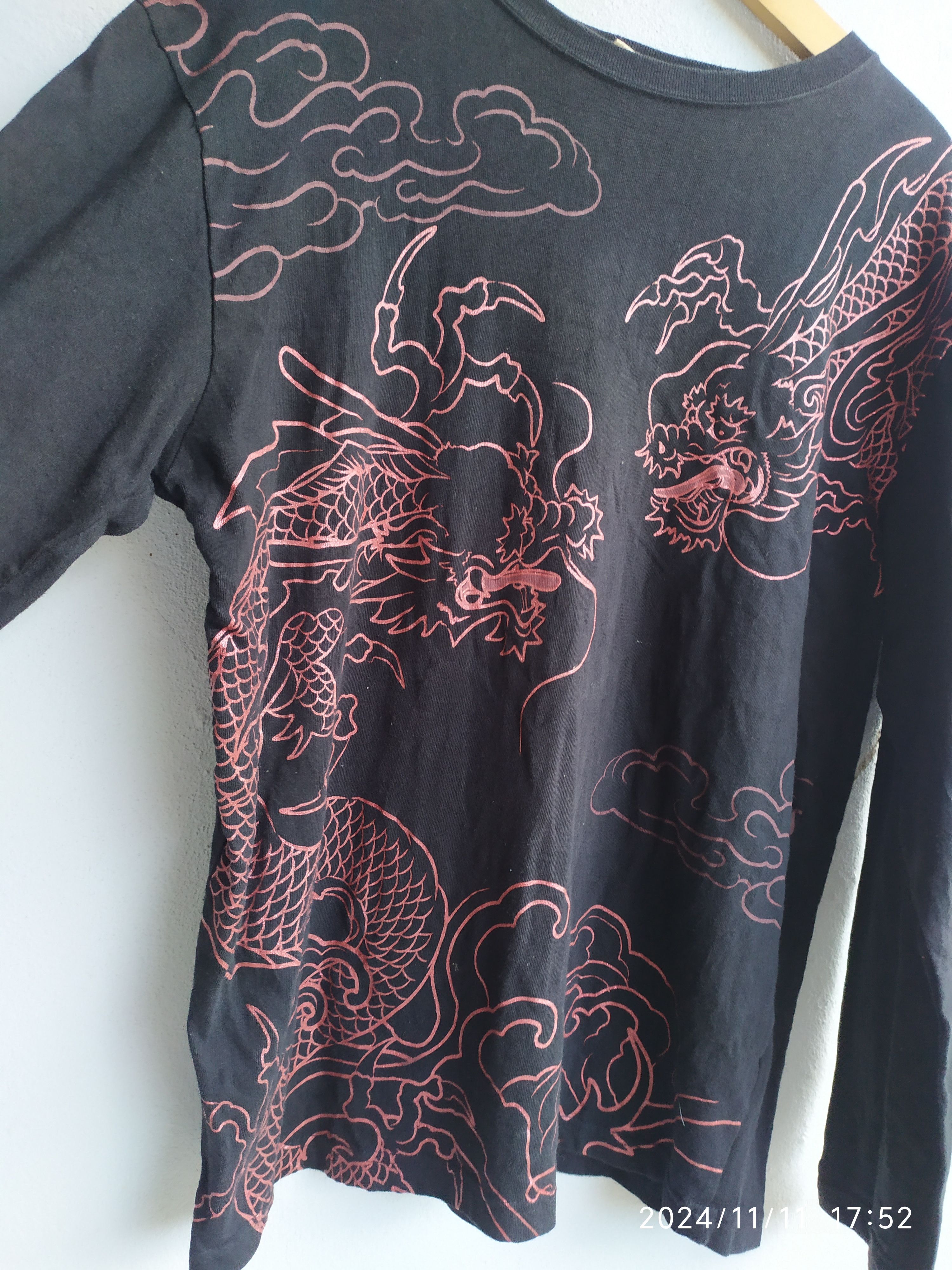 Hysteric Glamour × If Six Was Nine × Japanese Brand Japanese Space Opera Sukajan Yakuza Dragon Tatoo Long Slevee Size US L / EU 52-54 / 3 - 4 Thumbnail