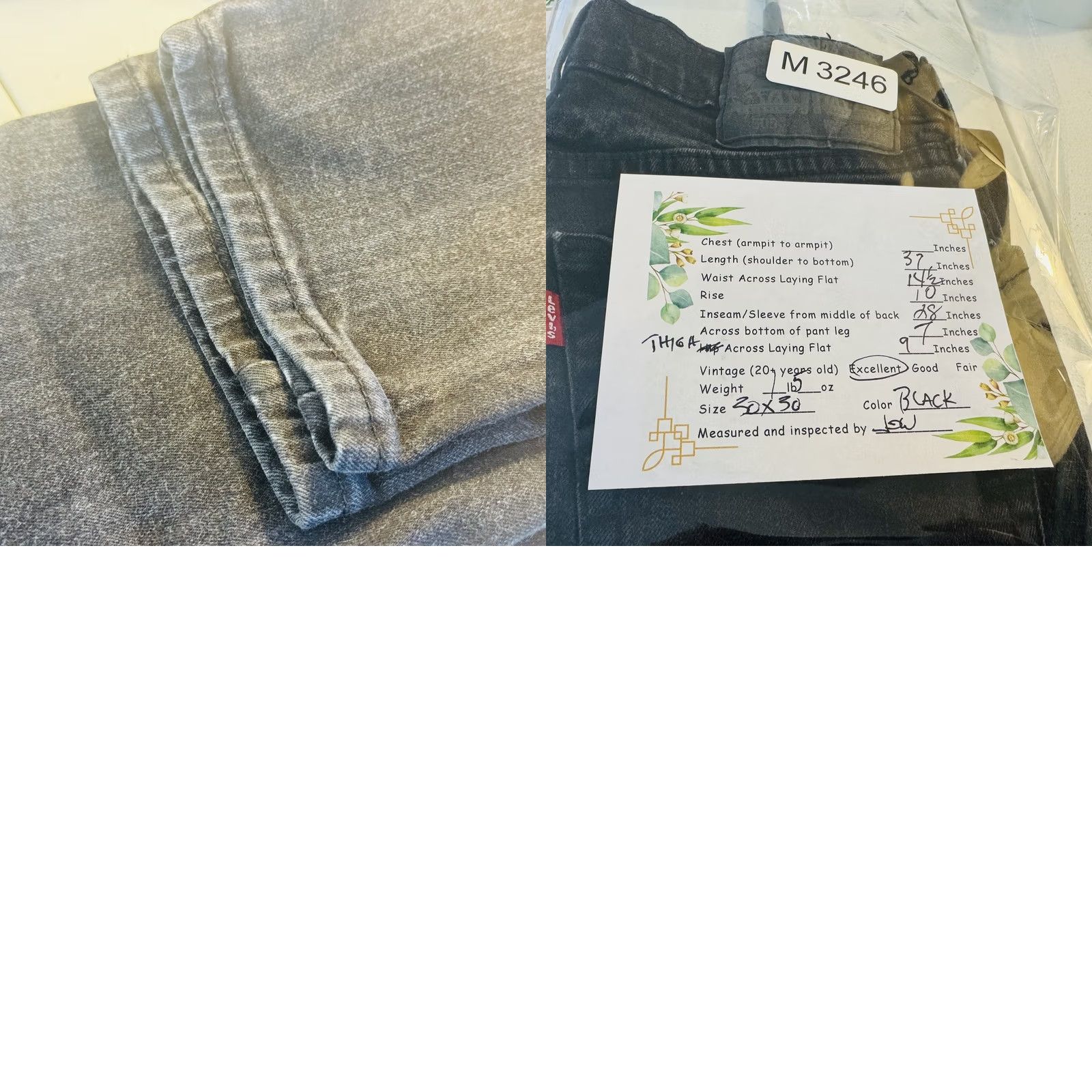 Levi's Levi's Jeans Slim Tapered 30x30 Charcoal Wash Black Denim Mid Rise 5-Pocket USA Logo Mens Size US 30 / EU 46 - 8 Thumbnail