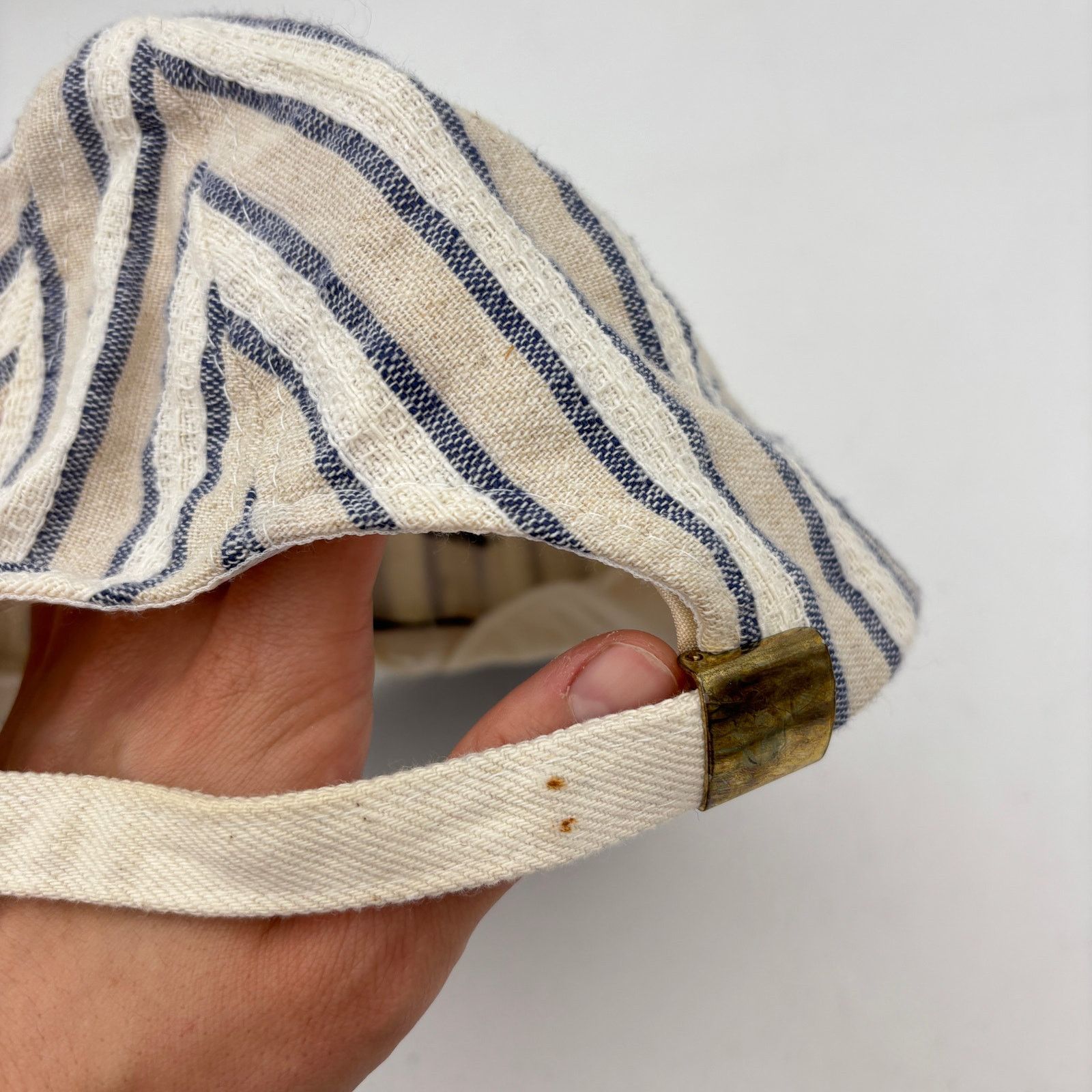 Rusty × Vintage VTG Rusty Embroidered Striped Strapback Hat Surf Skater Size ONE SIZE - 9 Thumbnail
