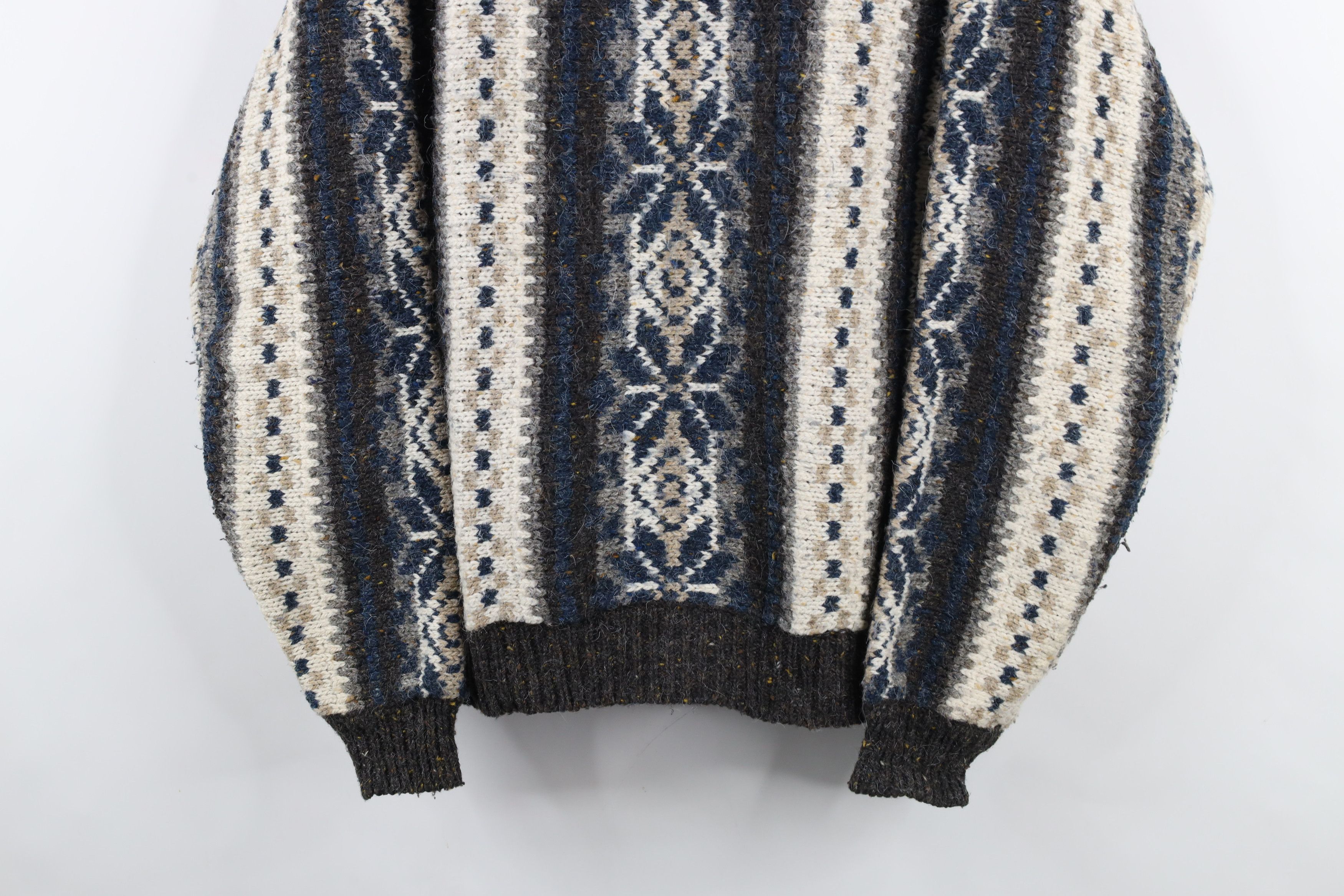 Vintage Vintage 90s Streetwear Blend Chunky Knit Fair Isle Sweater Size US M / EU 48-50 / 2 - 3 Thumbnail