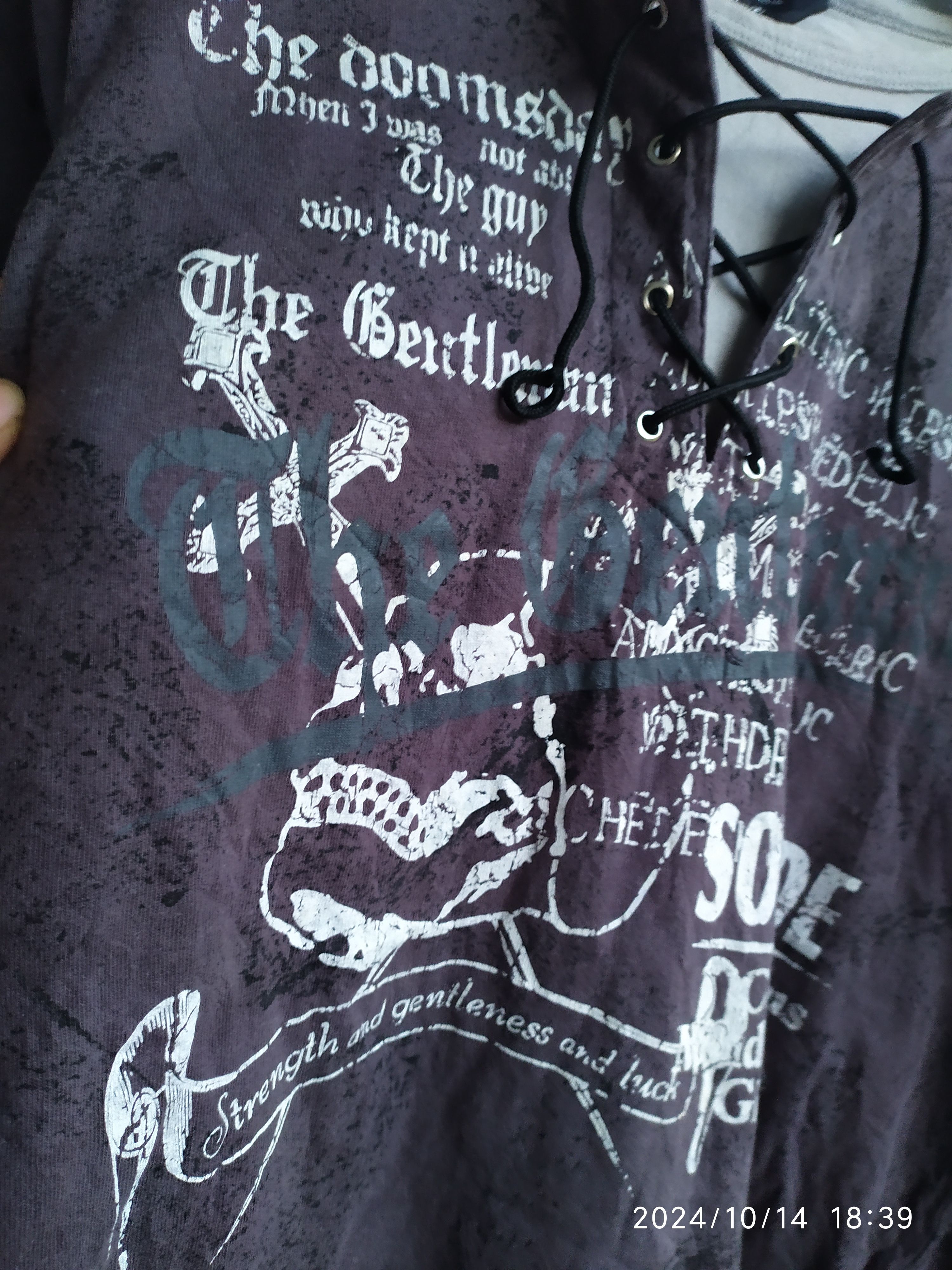 If Six Was Nine × Japanese Brand × KMRii Japanese Brand Beaumere Laces Poem Long Sleeve Size US L / EU 52-54 / 3 - 7 Thumbnail